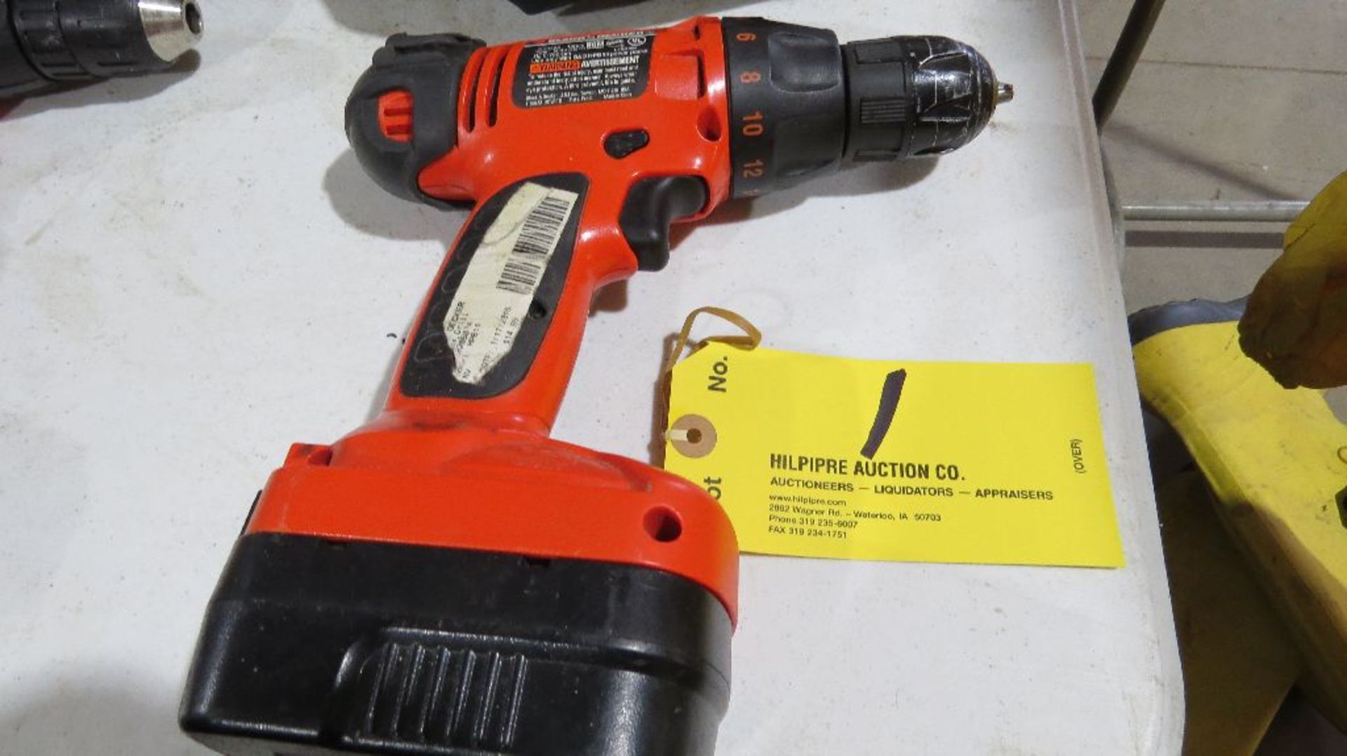 Black Decker 14.4 cordless drill.