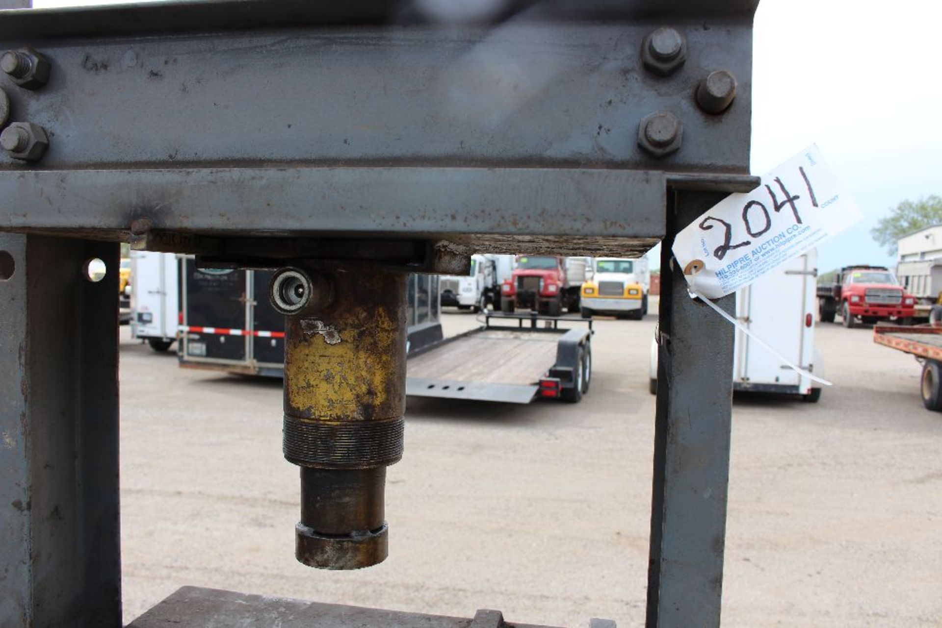 Shop built hydraulic press, 20" between frame.