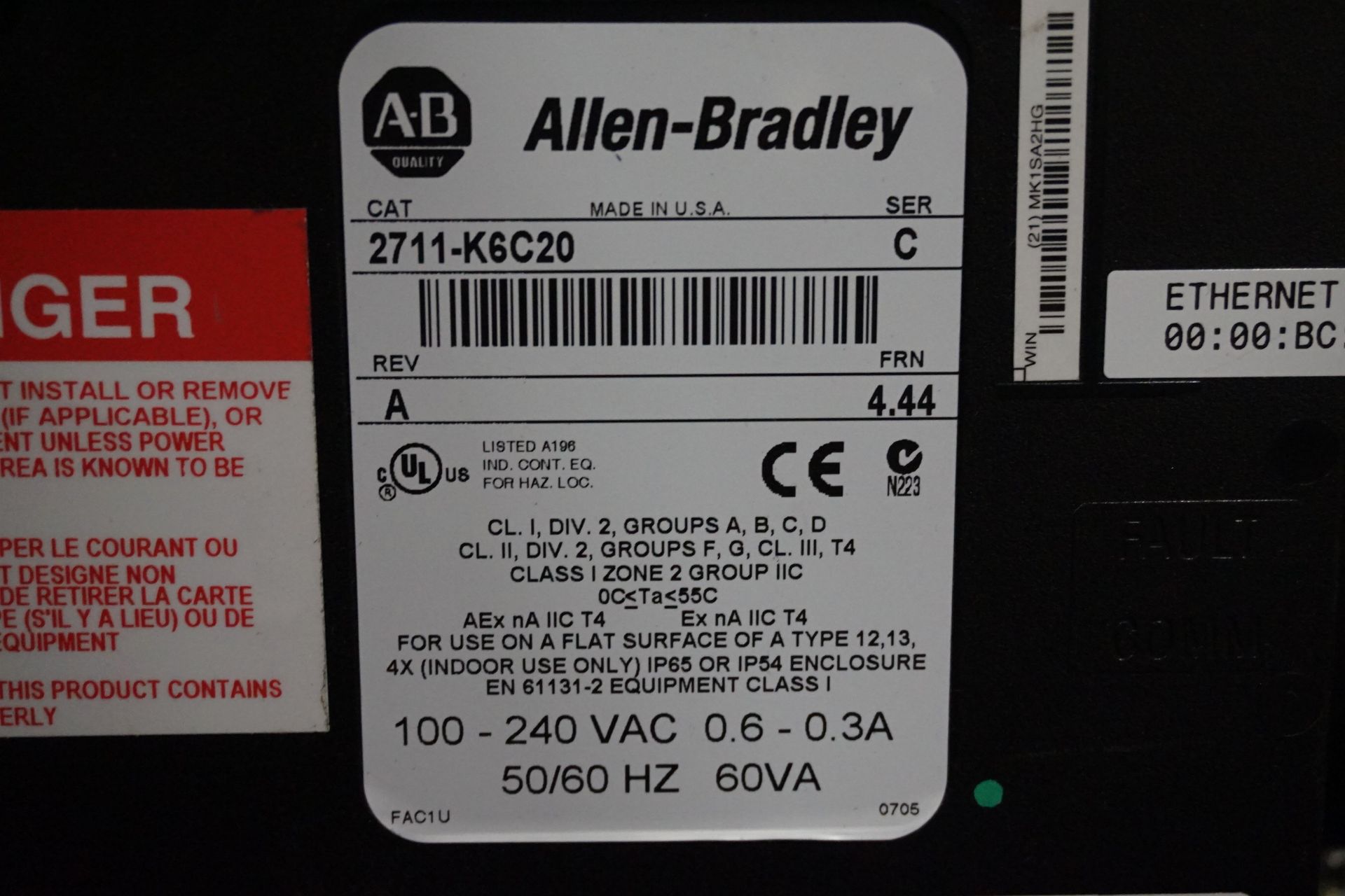 Lot of Allen Bradley Model Panelview 600 Touch Screens - Image 5 of 5