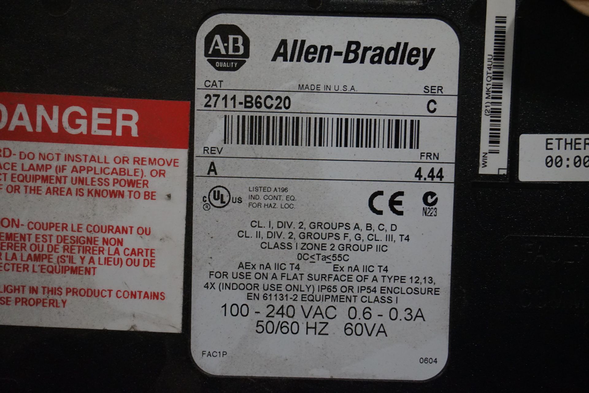 Lot of Allen Bradley Model Panelview 600 Touch Screens - Image 4 of 5