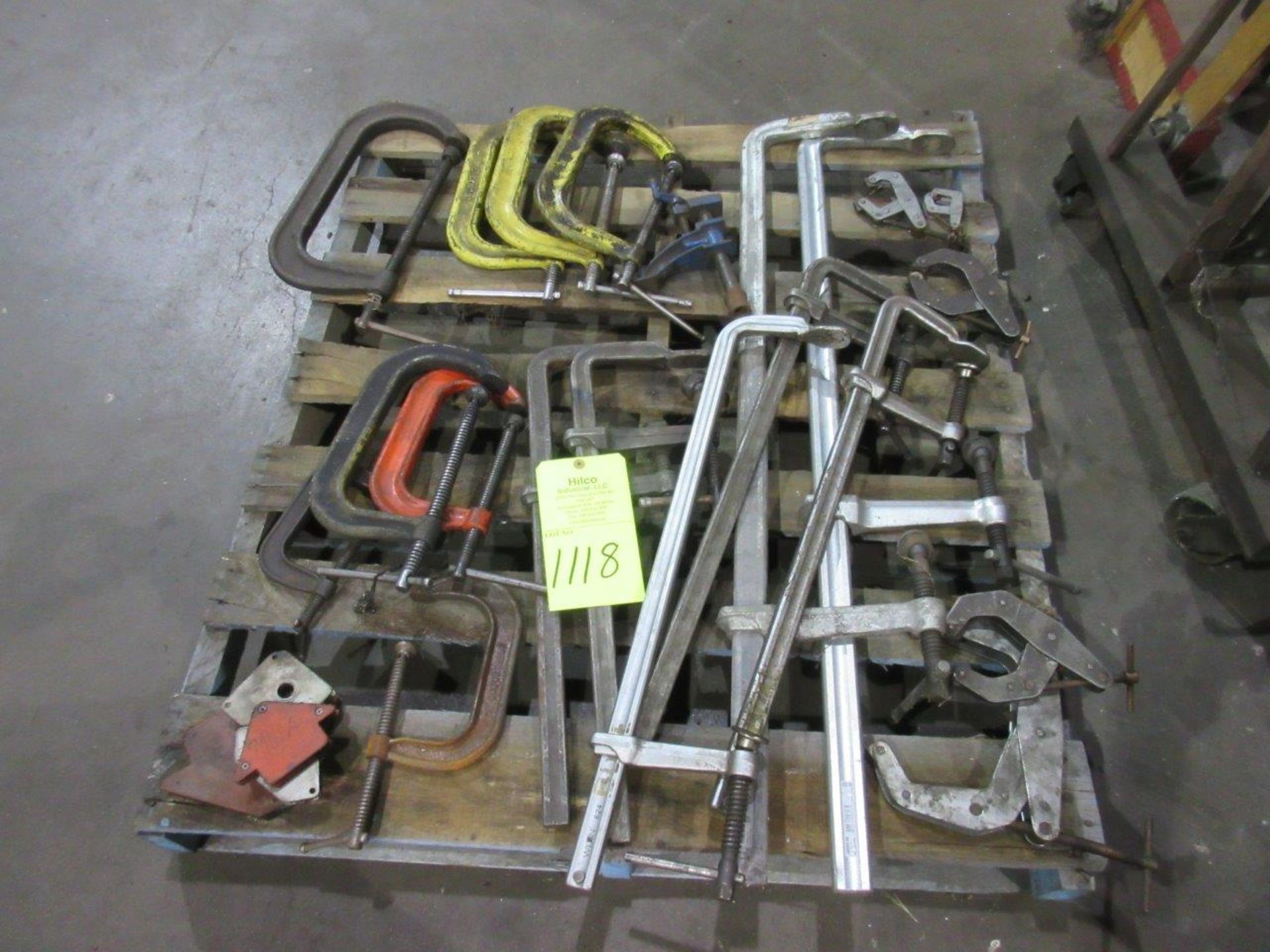 Assorted C-Clamp and Bar Clamp Hand Tools