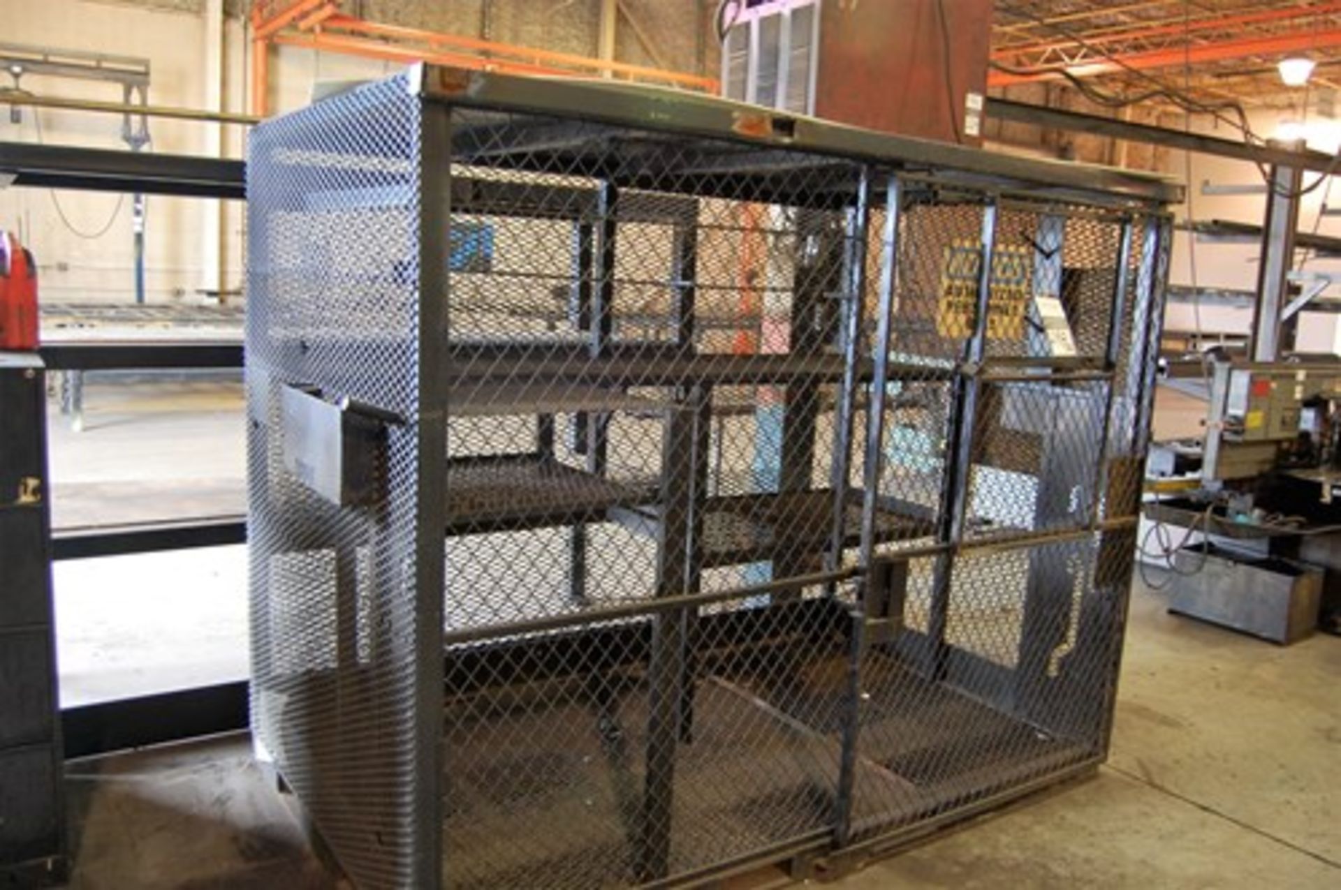 56" D x 96" W x 78" H Welding Storage Cage