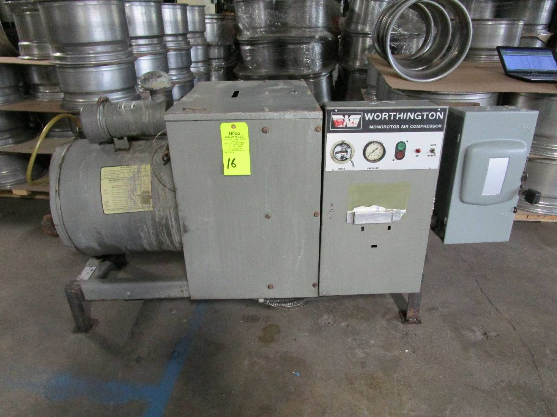 Worthington Model 25PS 100B 25 HP Air Compressor - Image 2 of 3