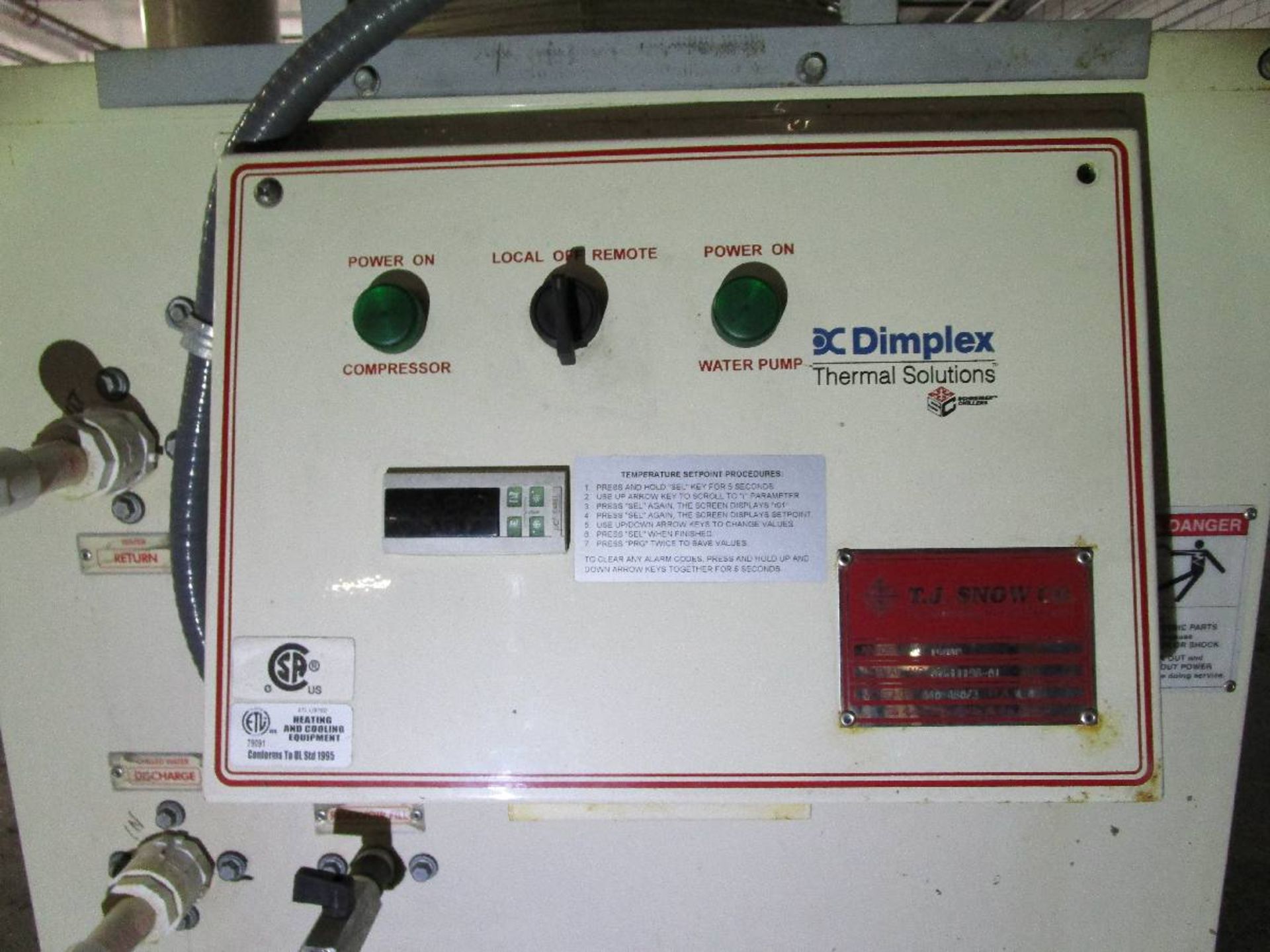 Dimplex Model 150AC 1 1/2 Ton Water Chiller - Image 3 of 4