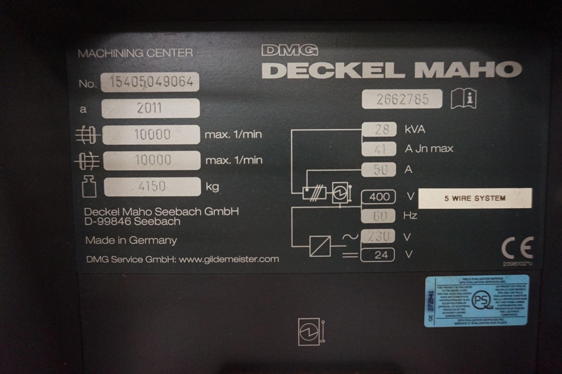 Deckel Maho Model DMC 635V CNC Vertical Milling Machine - Image 3 of 10