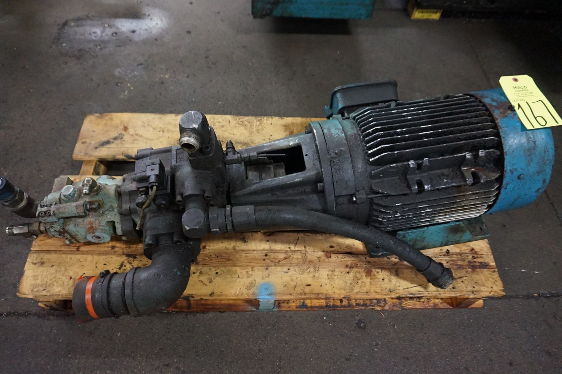 Electric Motor with Denison Hydraulics Model PV10-1R10-C00 Pump