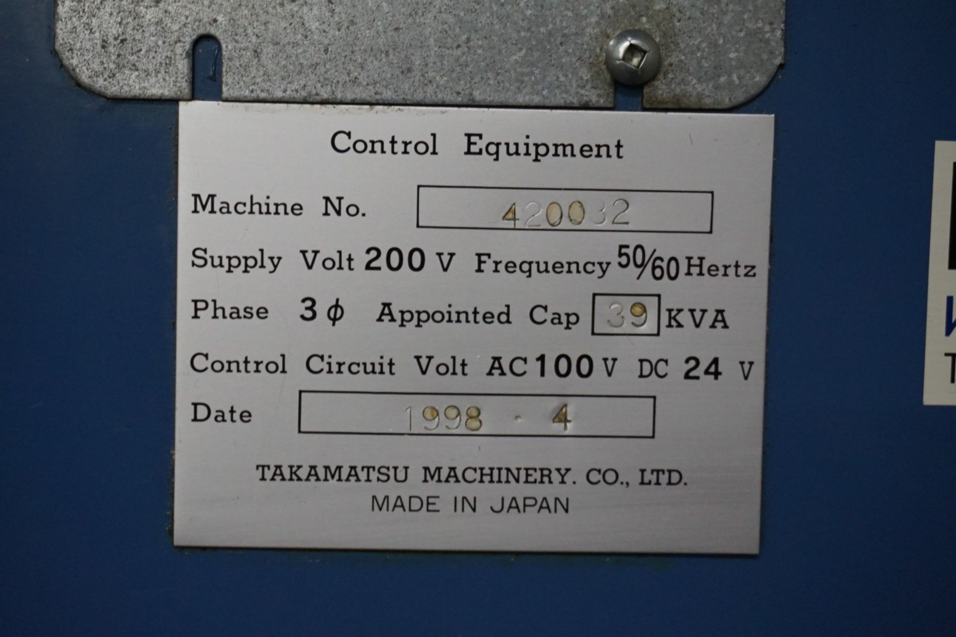 Takamatsu Model XW180 2-Axis CNC Twin Precision Lathe with BW Loader - Image 10 of 12