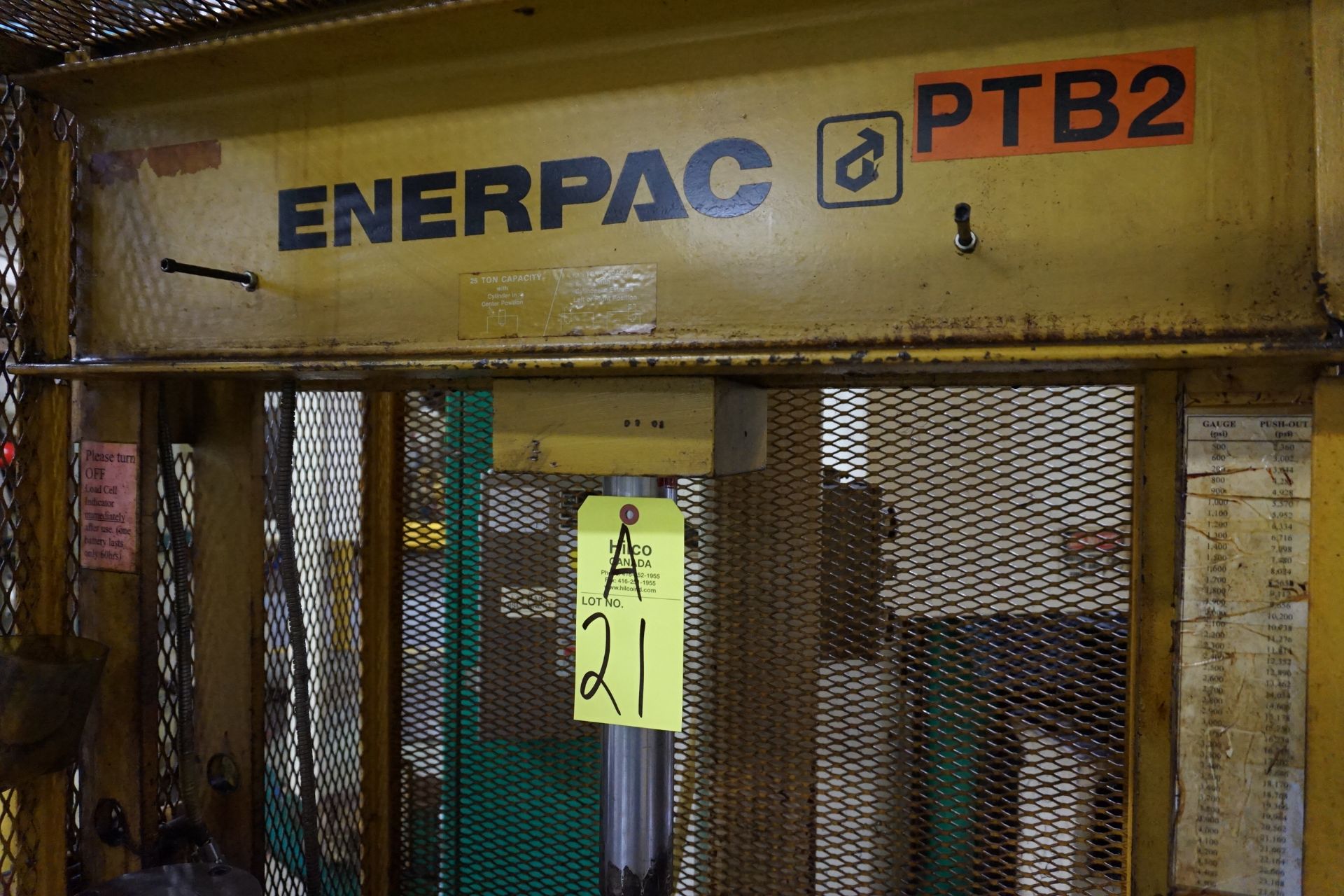 Enerpac 25-Ton Capacity Hydraulic Shop Press - Image 2 of 3