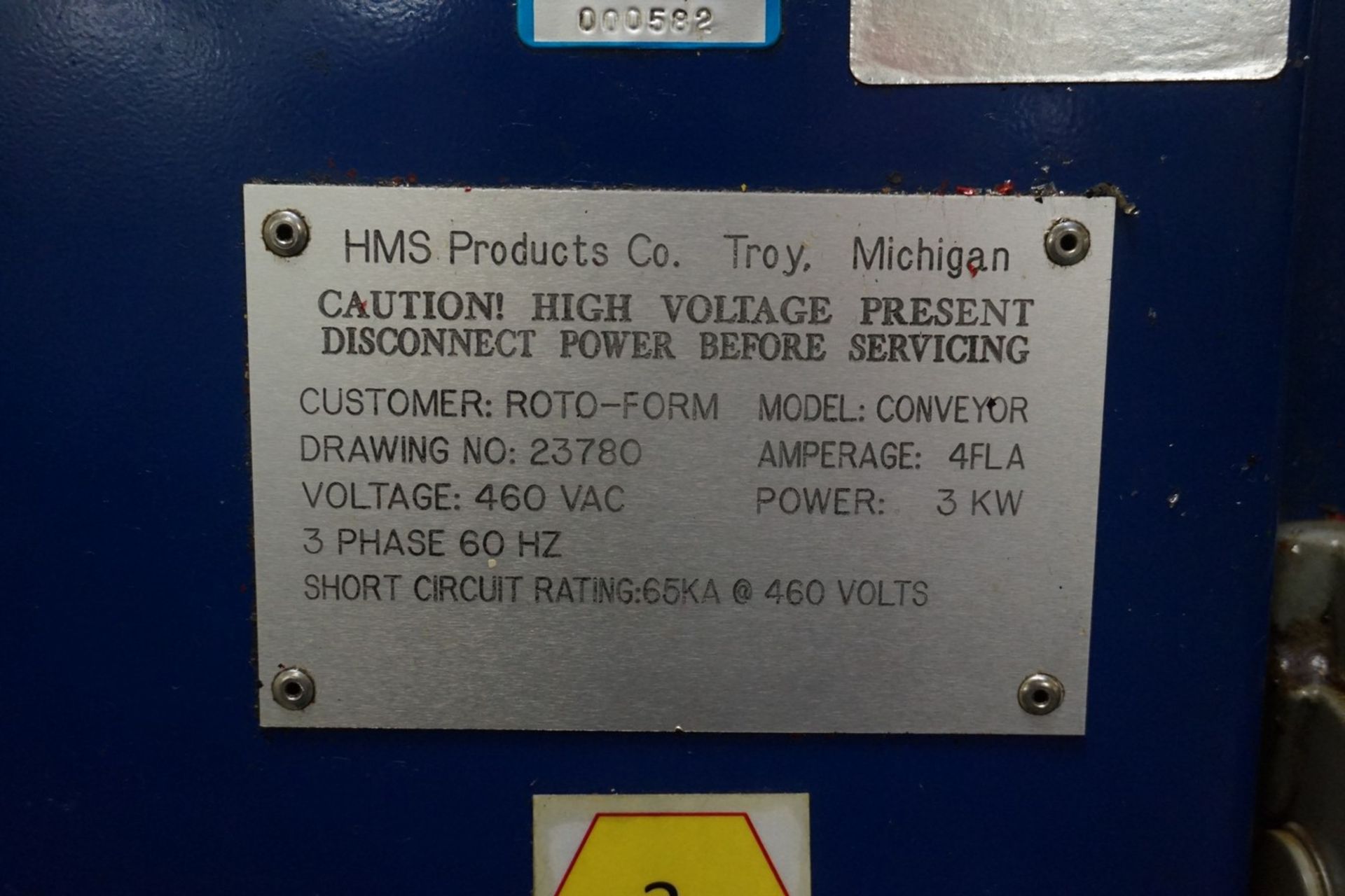 HMS Transfer Systems Conveyor, 460V with Allen Bradley Panelview 300 Micro - Image 3 of 10