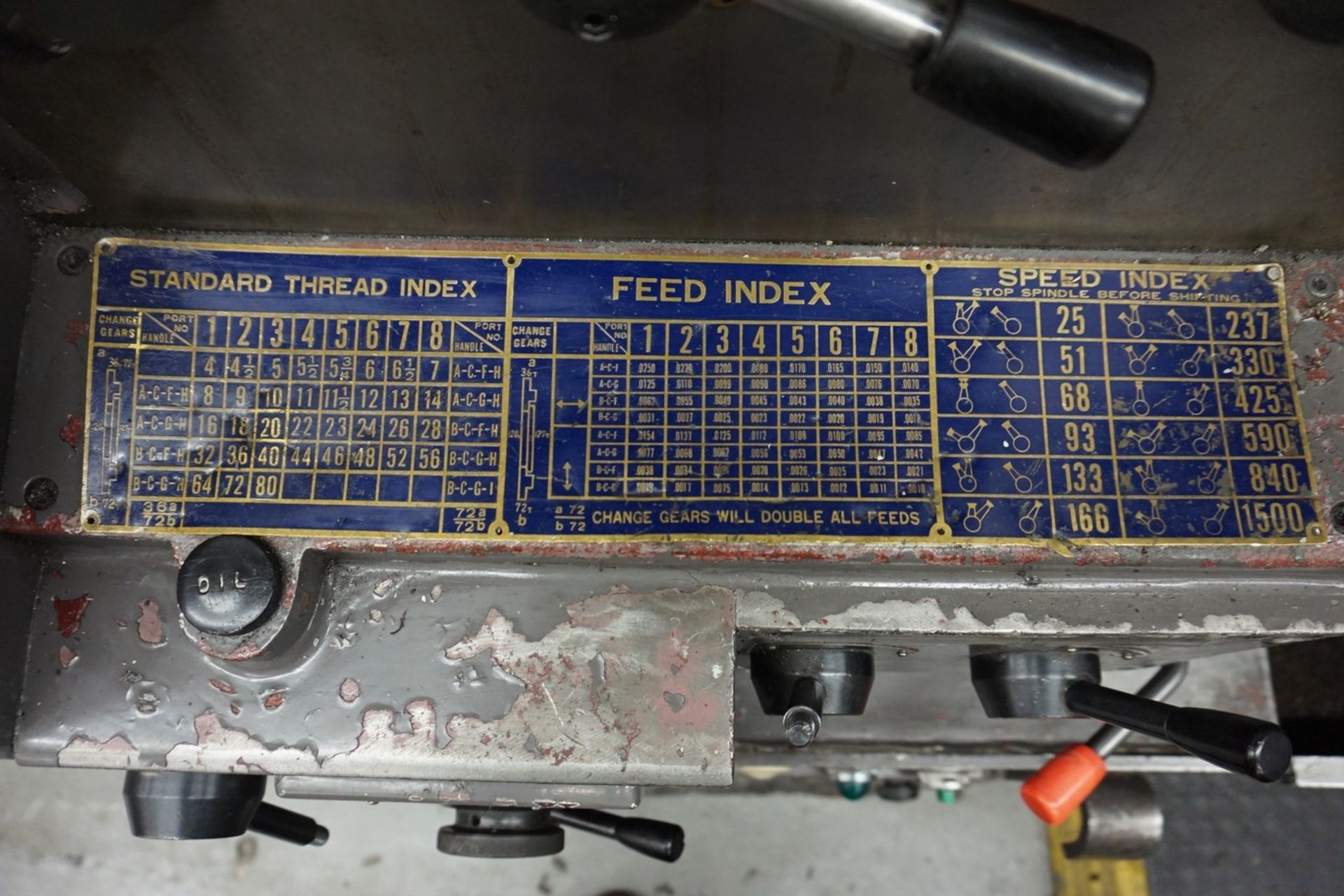 Yam Model 1500H Horizontal Lathe with Quick Change Tool Post, Spindle Bore - Image 5 of 5