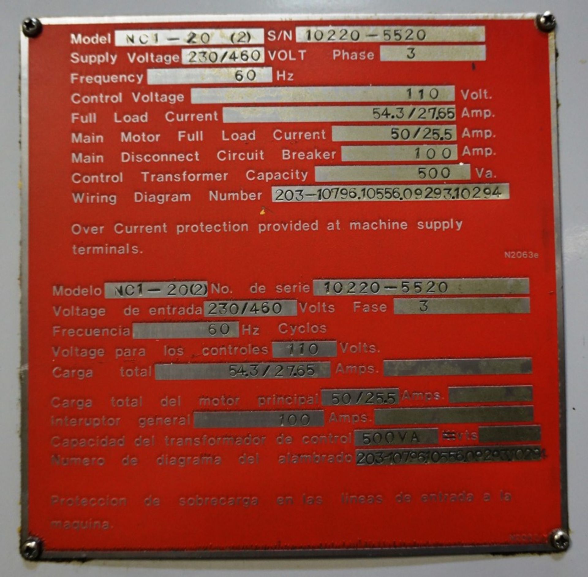 Aida Model NC1-20-(2) 220 Ton Single Point Gap Frame Press (P4) - Image 4 of 9