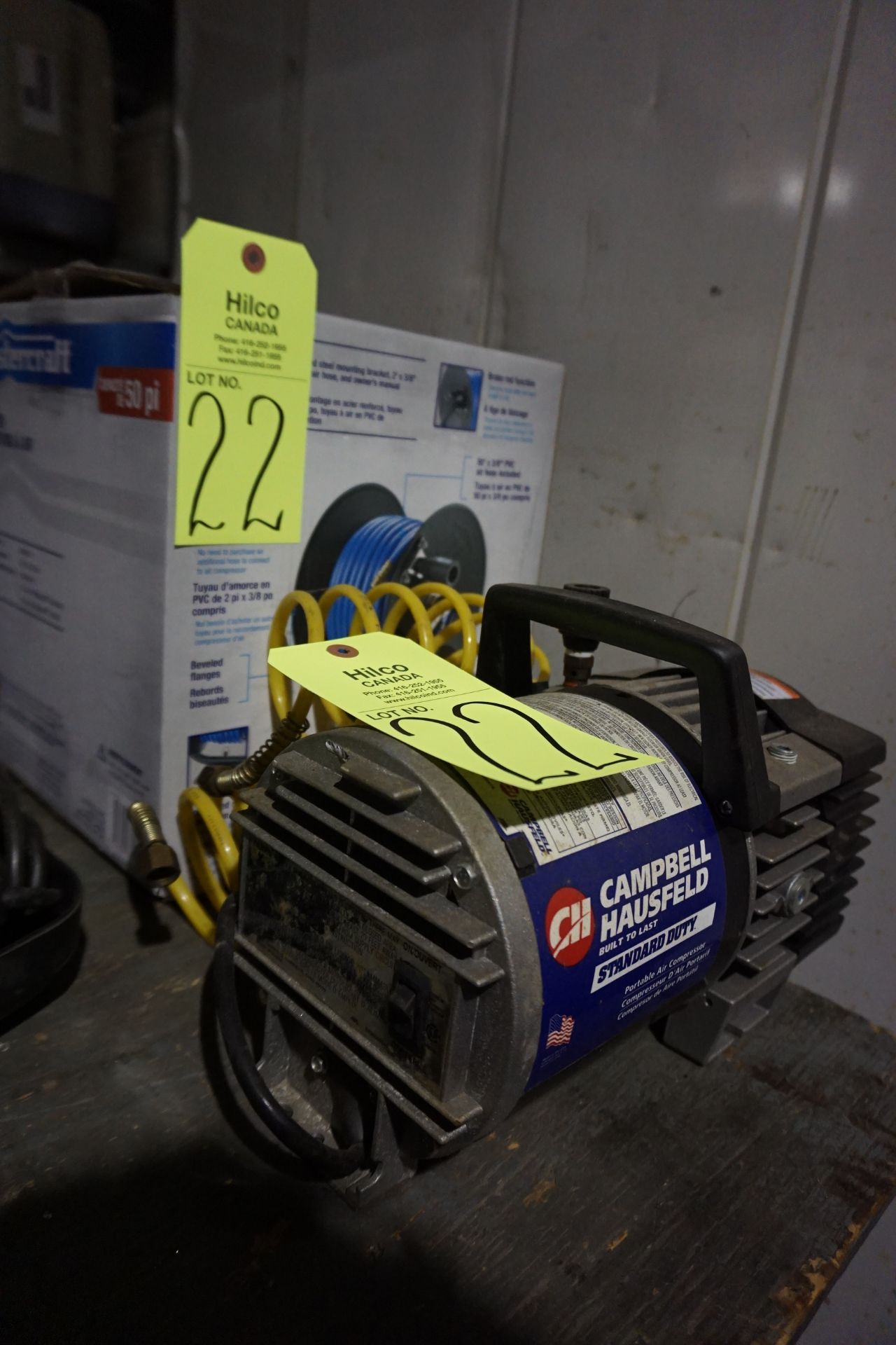 Mastercraft & CH Air Compressor w/ Pnue. Hose Reel