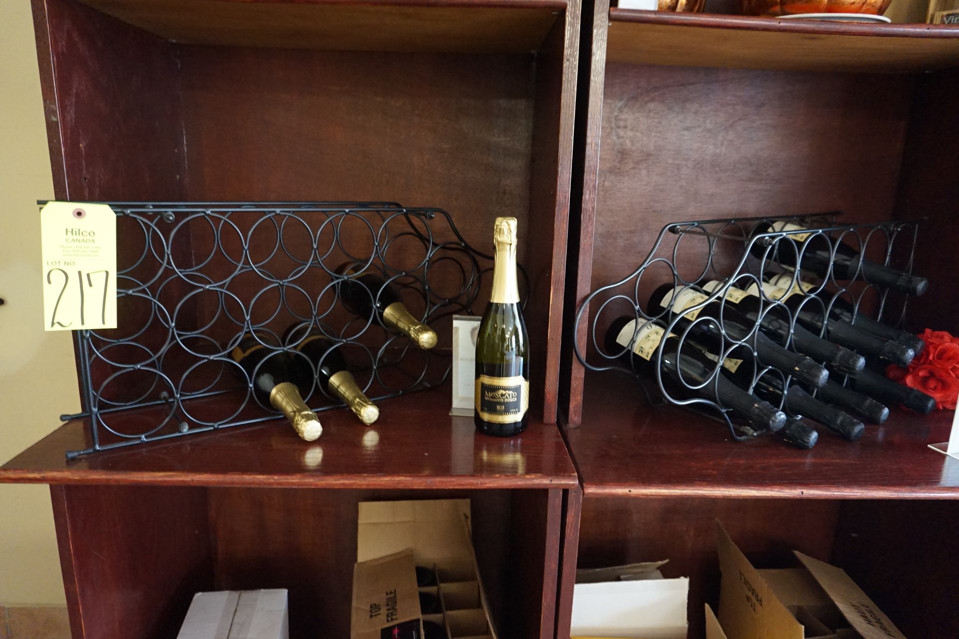 Asst. Decor, Wine Racks (Located on Shelving Displays)