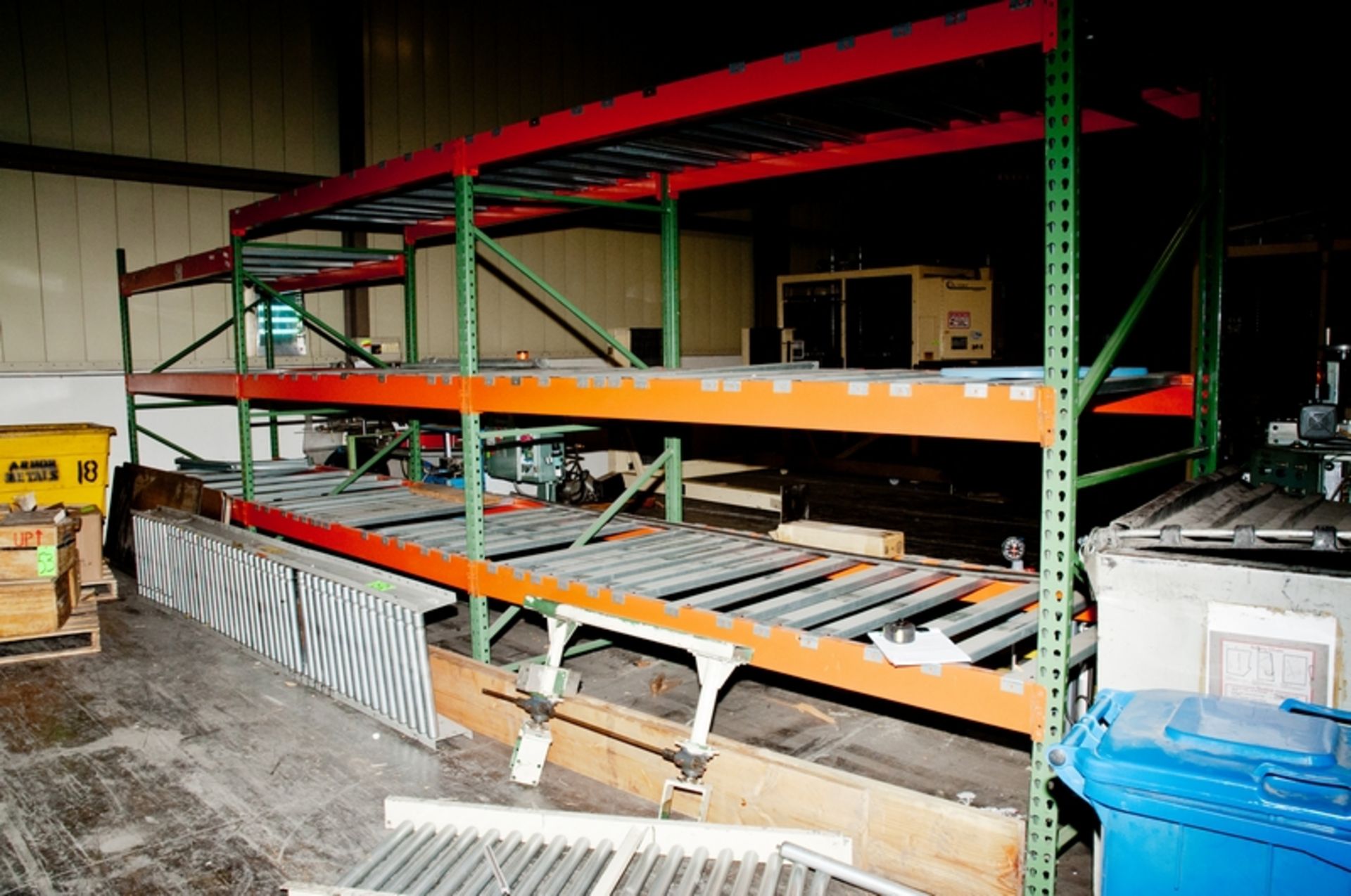 3 Sections Pallet Rack- Interlock Style - 8'W X8'H X48"D- 4 Verticles,18 Load Beams- No Contents