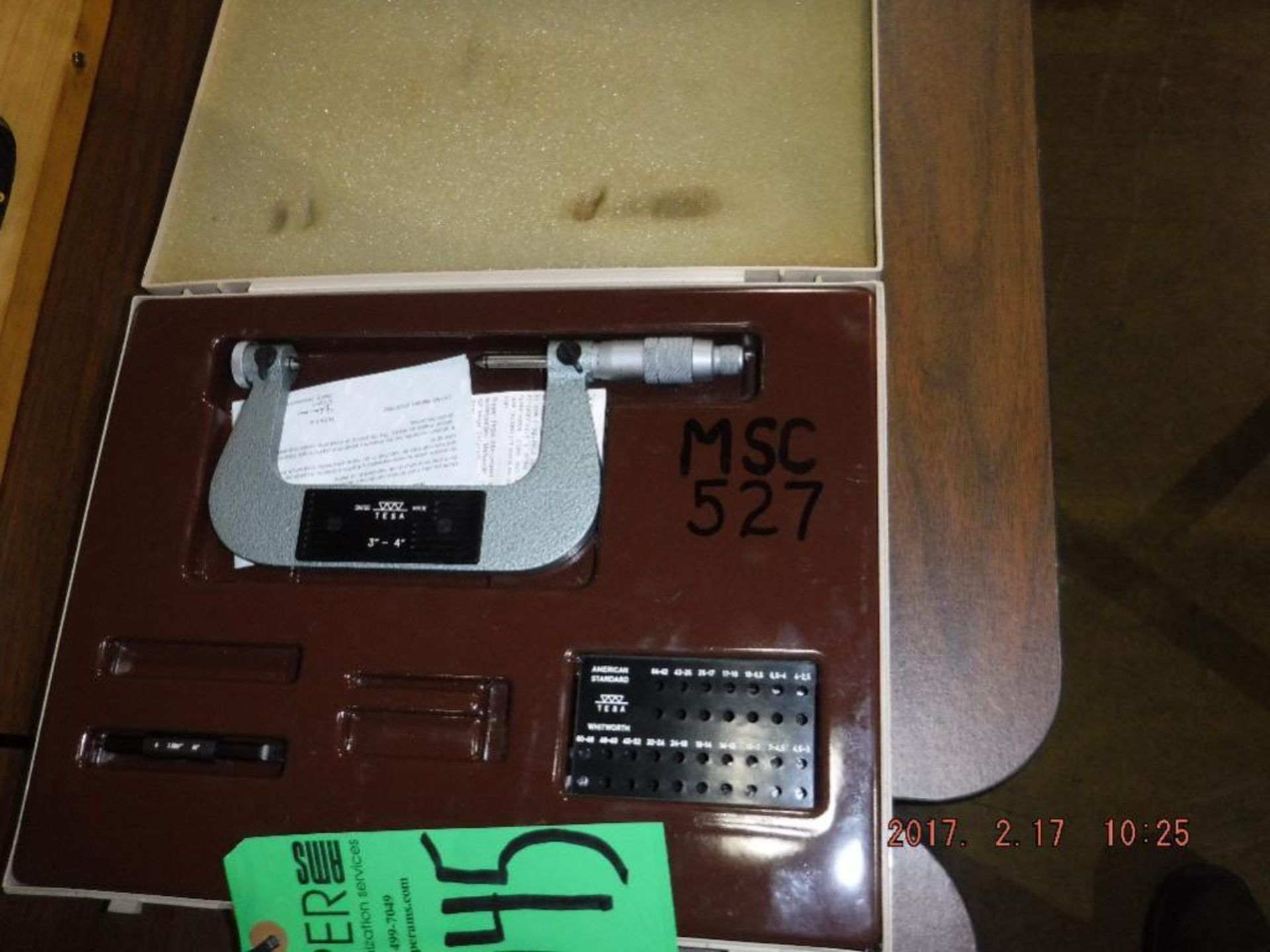 TESA 3" - 4" Micrometer in Box