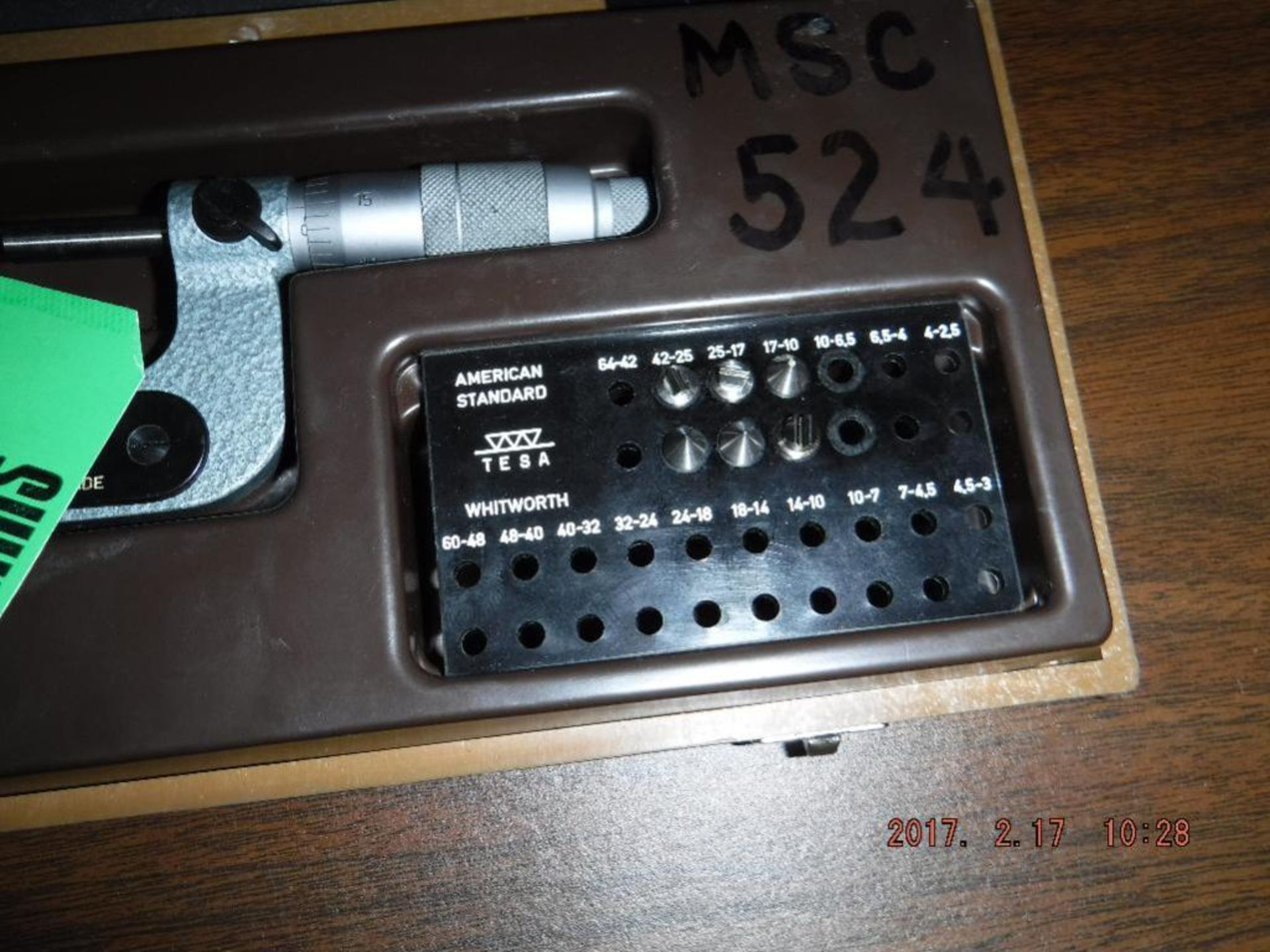 TESA 0-1" Thread Micrometer in Box - Image 2 of 2