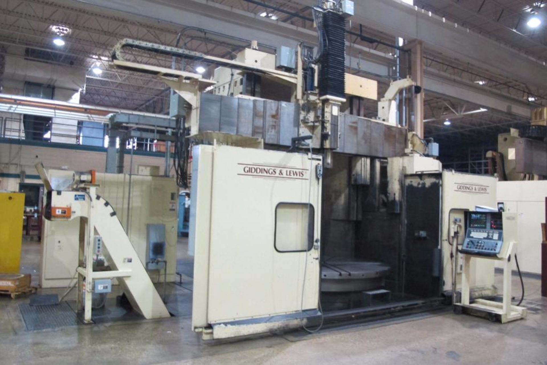 (2004) Giddings & Lewis CNC Vertical Turning Center, Series 515, Ram with 12-Station ATC, 96" Table,