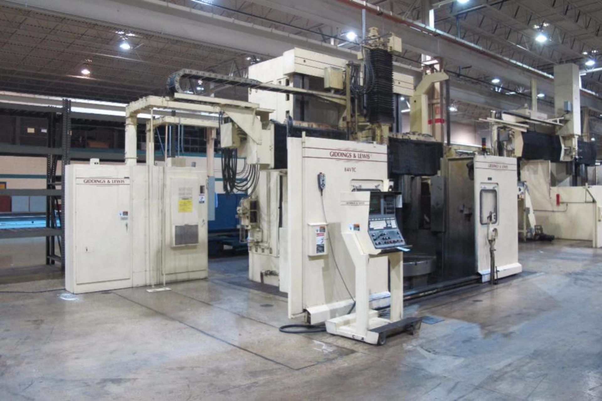 (1999) Giddings & Lewis CNC Vertical Turning Center, VTC 84 Ram with ATC, 84" 4-Jaw Table, 96" Swing - Image 2 of 9