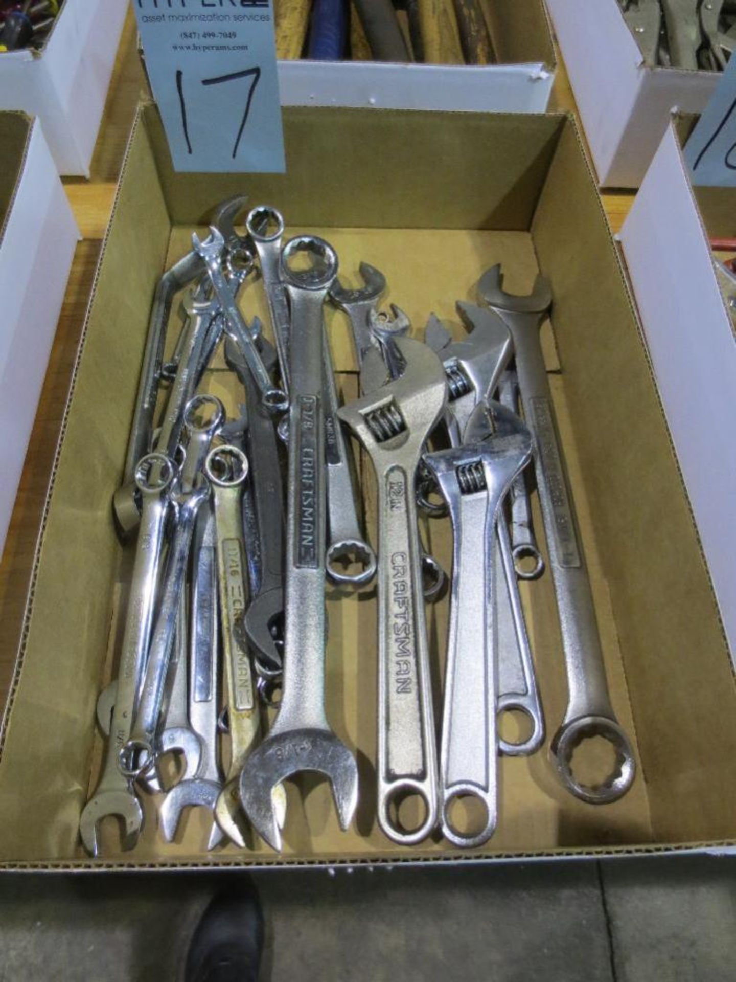 Assorted wrenches and adjustable wrenches
