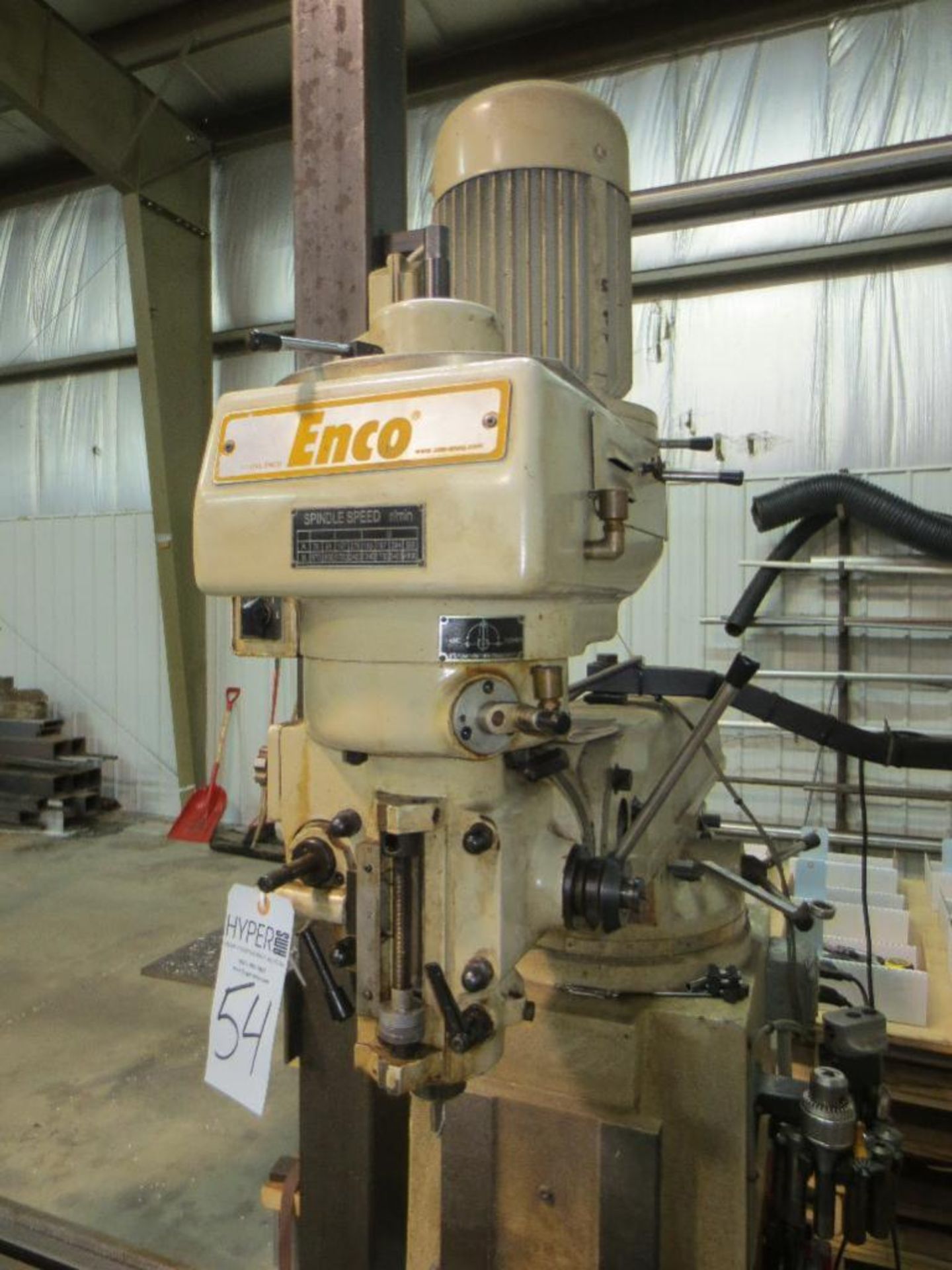 Enco milling machine with auto control and Acu-Rite digital readout, 54in x 10in work surface M# 006 - Image 4 of 8