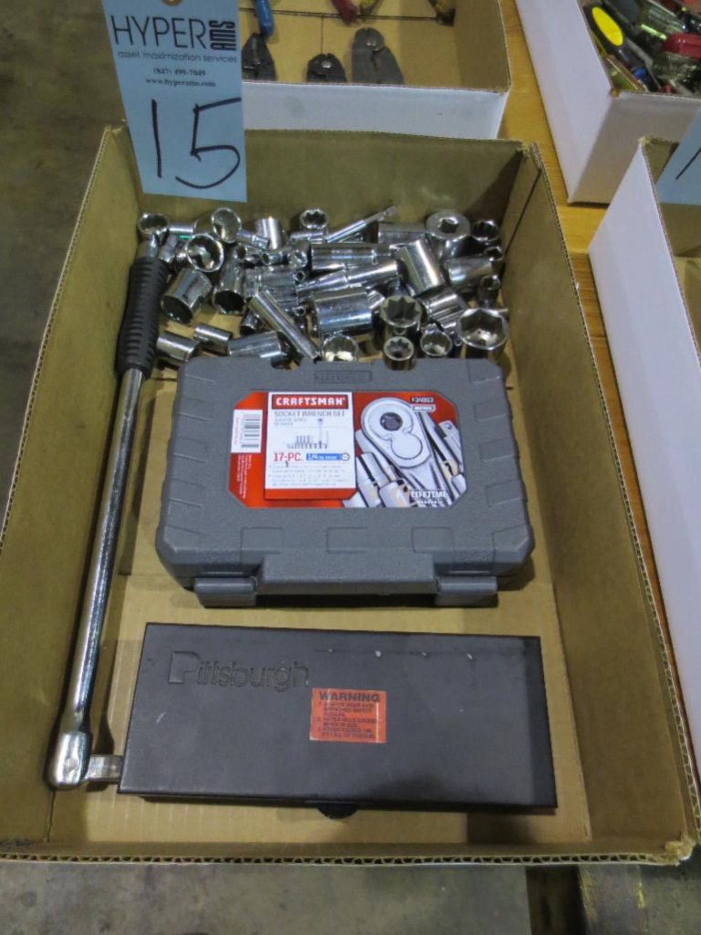 Assorted sockets and two socket sets-Craftsman and Pittsburg torque