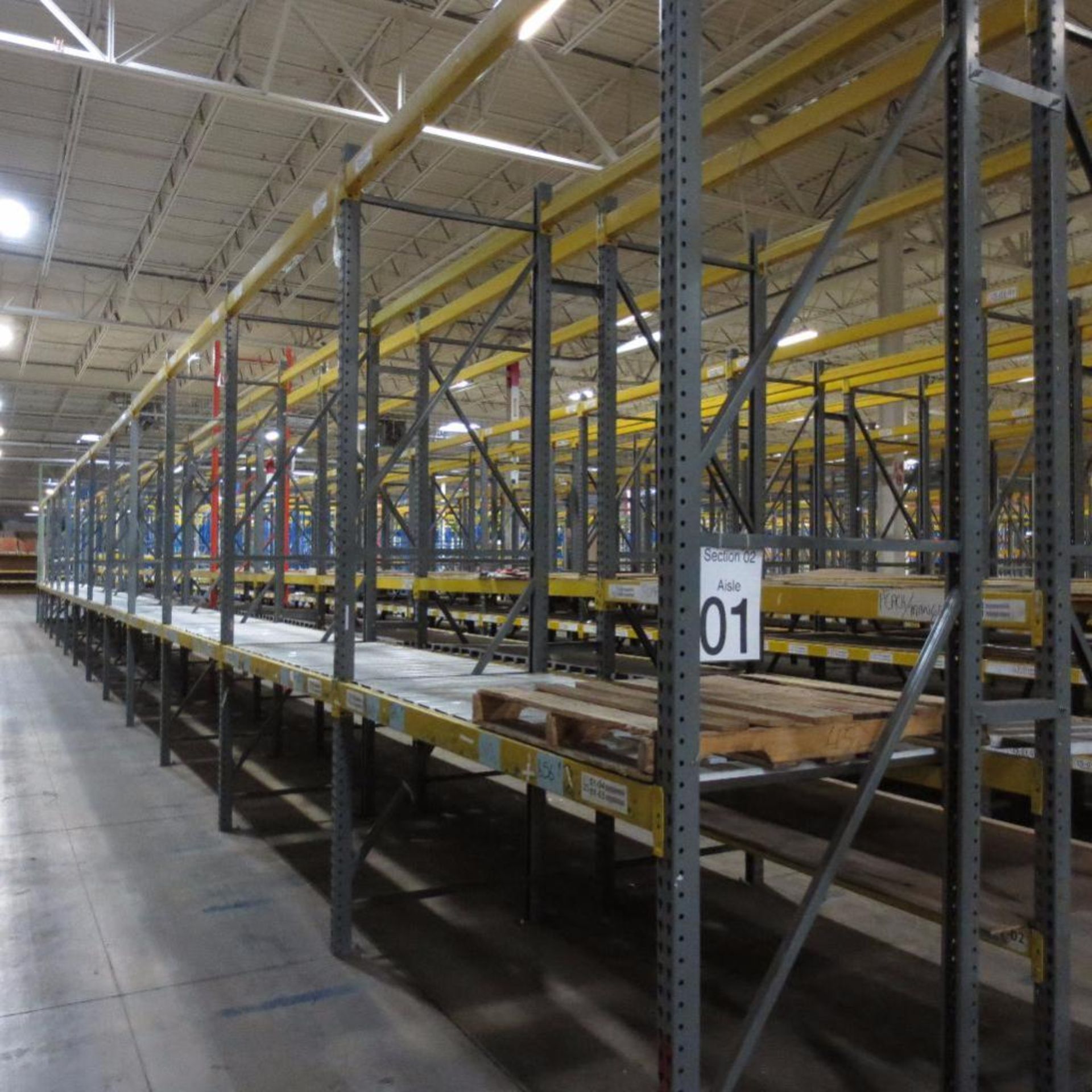 (26) Section of Pallet Racking, (26) Legs 12' X 42", Apx. 156 Cross Beams 8'