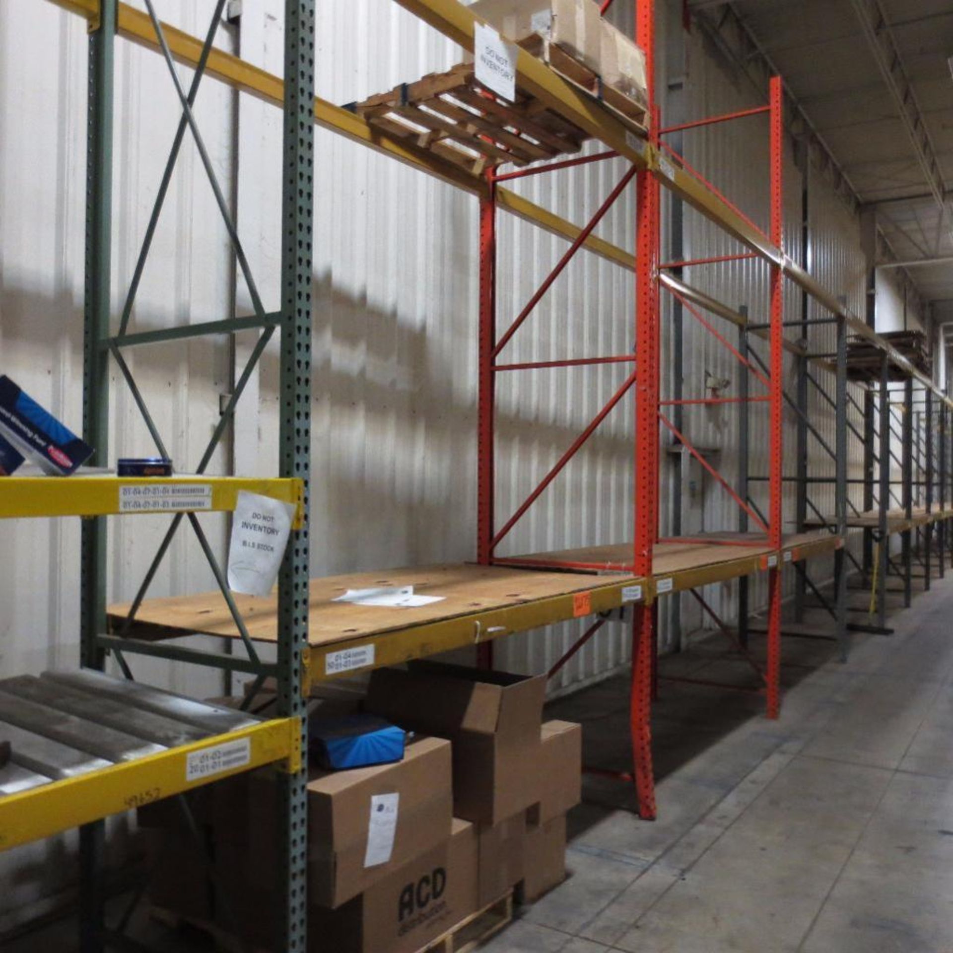 (11) Section of Pallet Racking, (12) Legs 12' X 42", Apx. 48 Cross Beams 8'