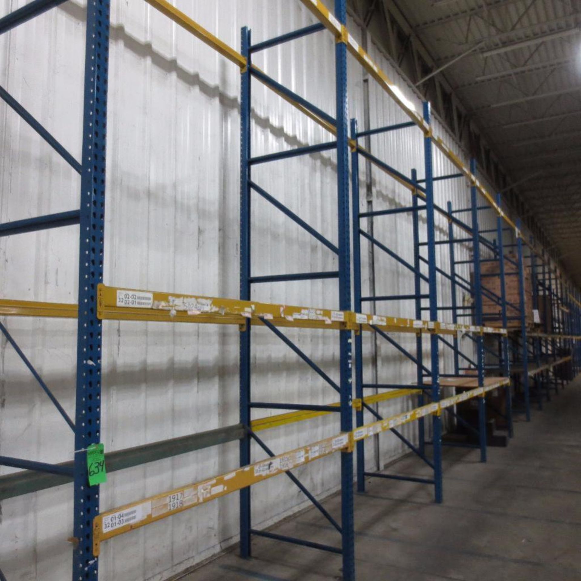 (27) Section of Pallet Racking, (28) Legs 16' X 42", Apx. 142 Cross Beams 8'