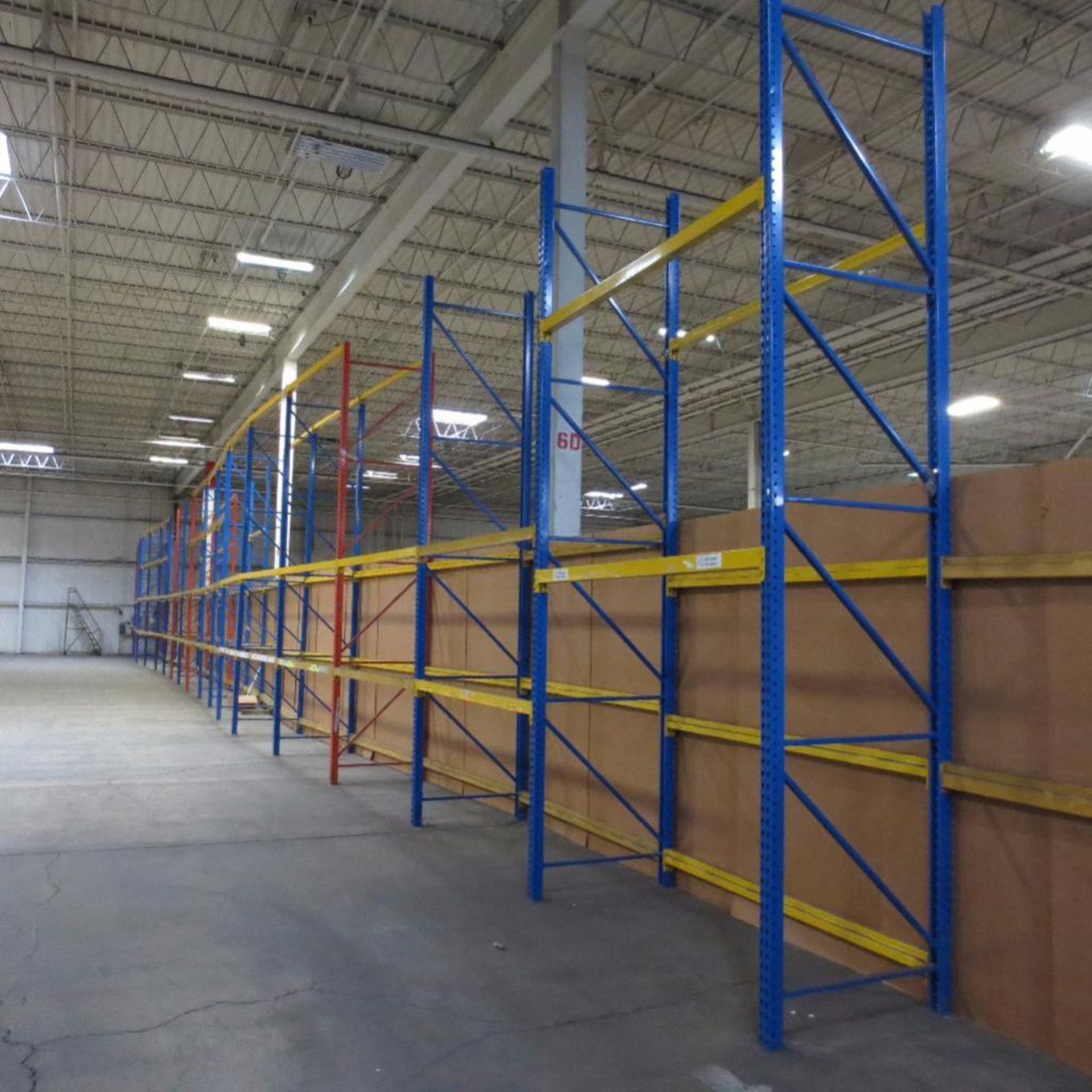 (30) Section of Pallet Racking, (19) Legs 16' X 42", (14) Legs 12' X 42", Apx. 146 Cross Beams 8' - Image 3 of 4