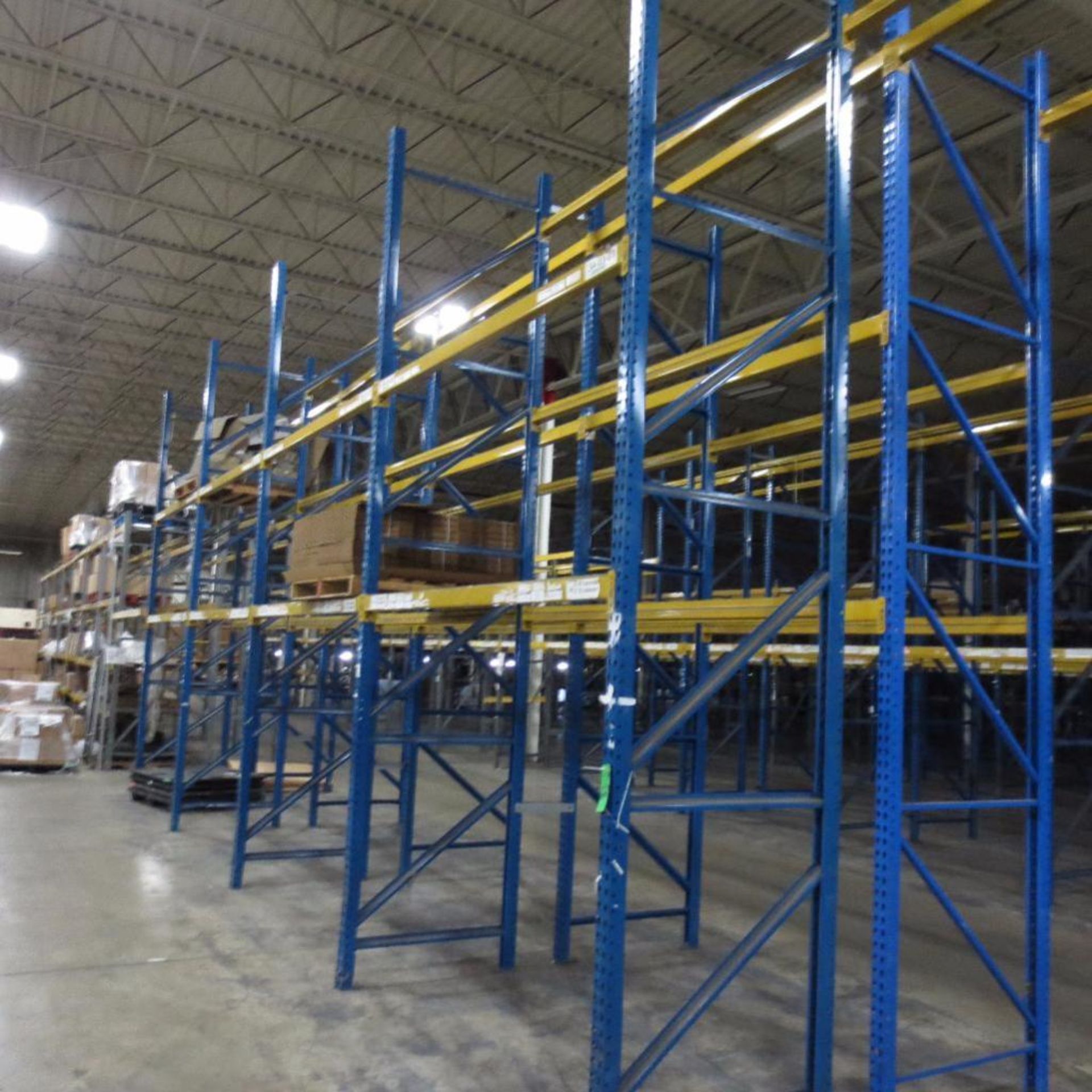 (40) Section of Pallet Racking, (28) Legs 16' X 42", (16) 12' X 42, Apx. 210 Cross Beams 8'