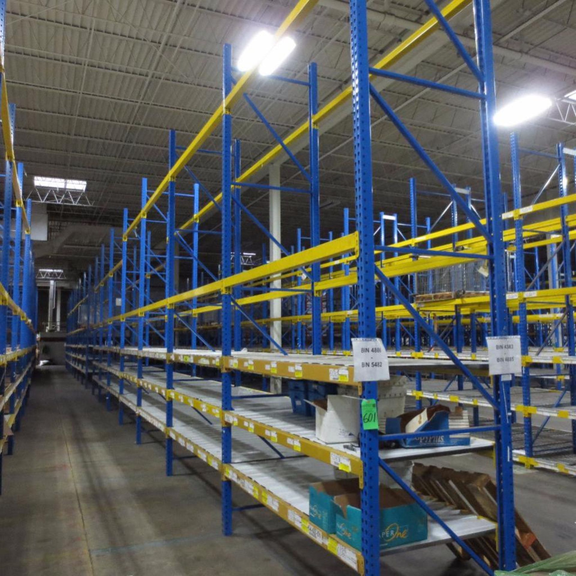 (15) Section of Pallet Racking, (17) Legs 16' X 42", Apx. 150 Cross Beams 8'