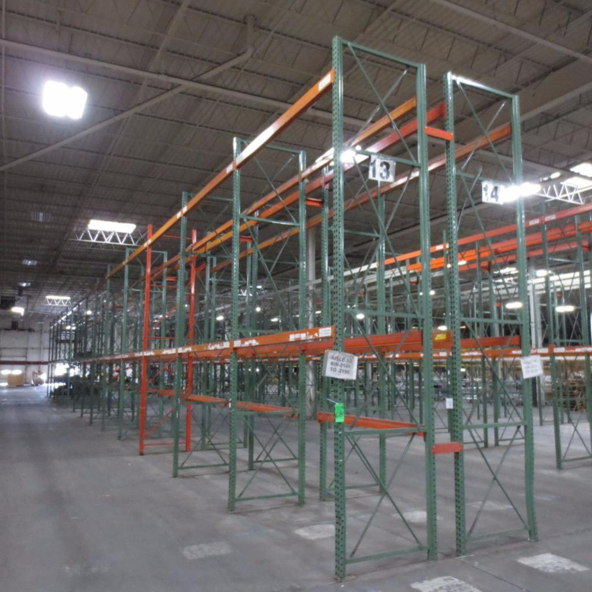 (28) Section of Pallet Racking, (30) Legs 16' X 42", Apx. 126 Cross Beams 99"