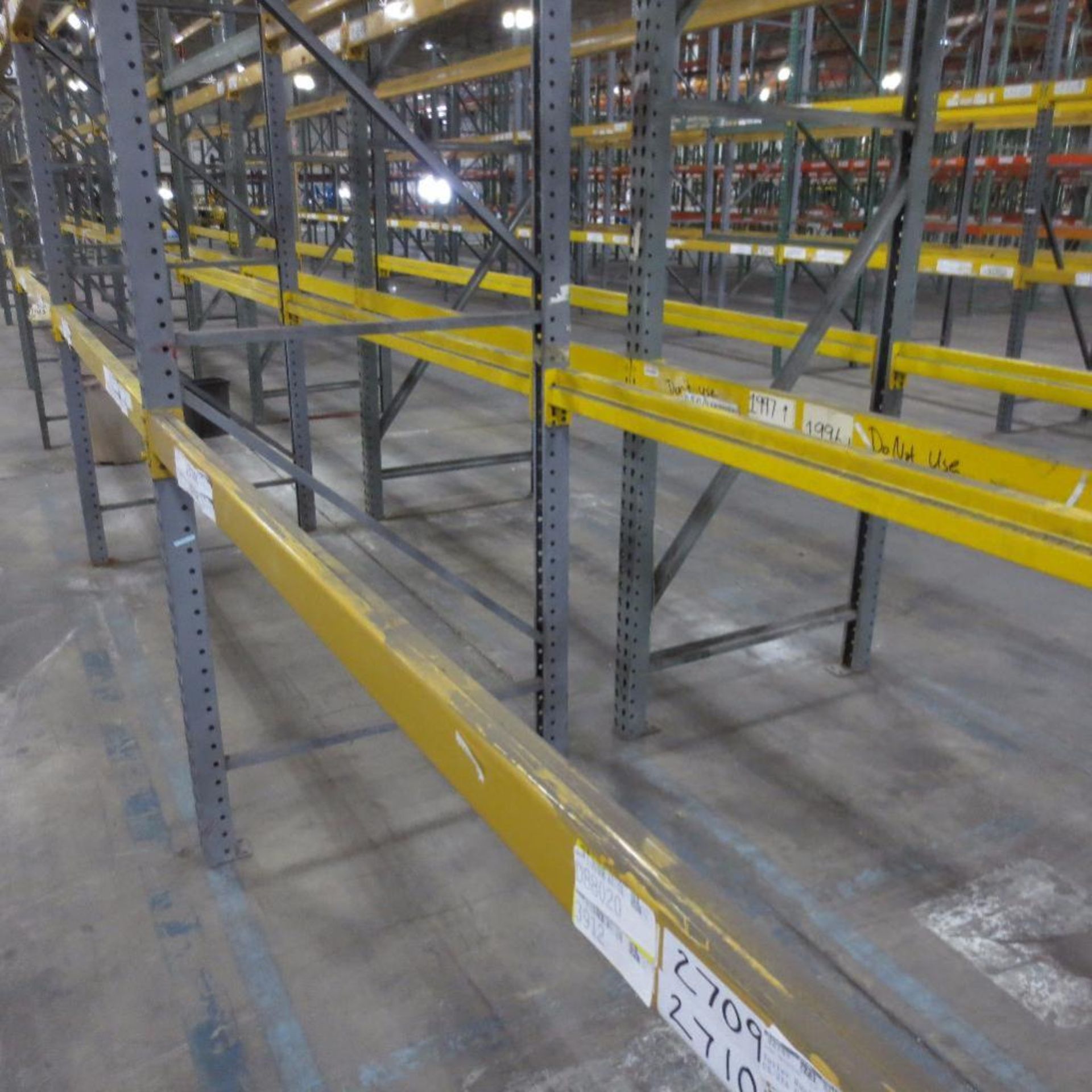 (28) Section of Pallet Racking, (30) Legs 12' X 42", Apx. 168 Cross Beams 8' - Image 3 of 3