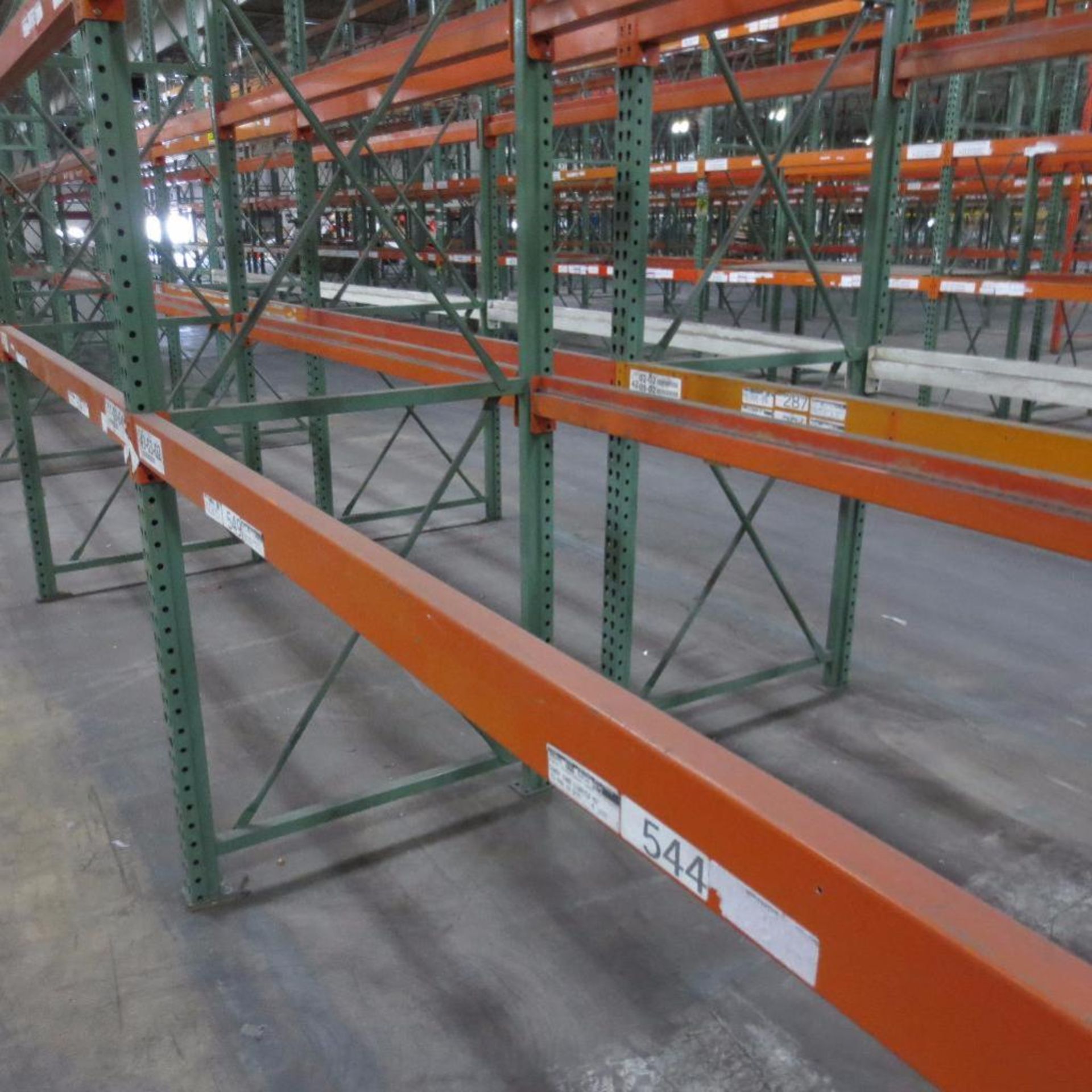 (28) Section of Pallet Racking, (30) Legs 16' X 42", Apx. 160 Cross Beams 99" - Image 3 of 3