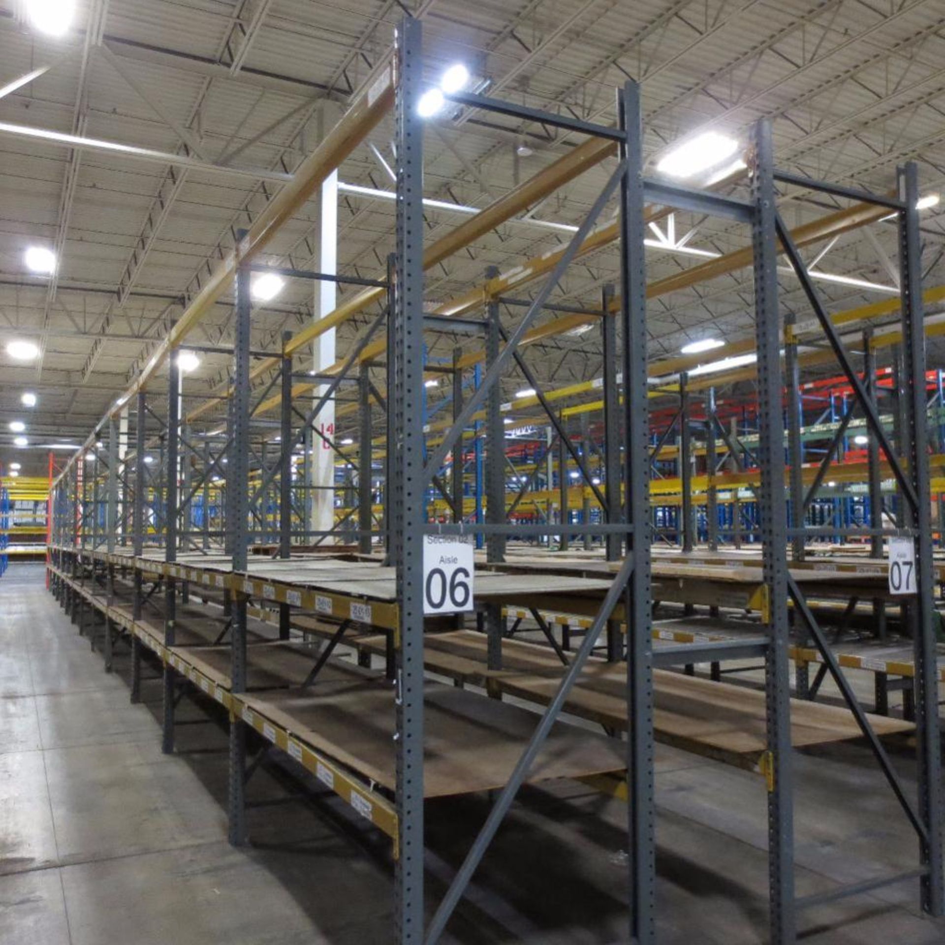 (26) Section of Pallet Racking, (26) Legs 12' X 42", Apx. 156 Cross Beams 8'