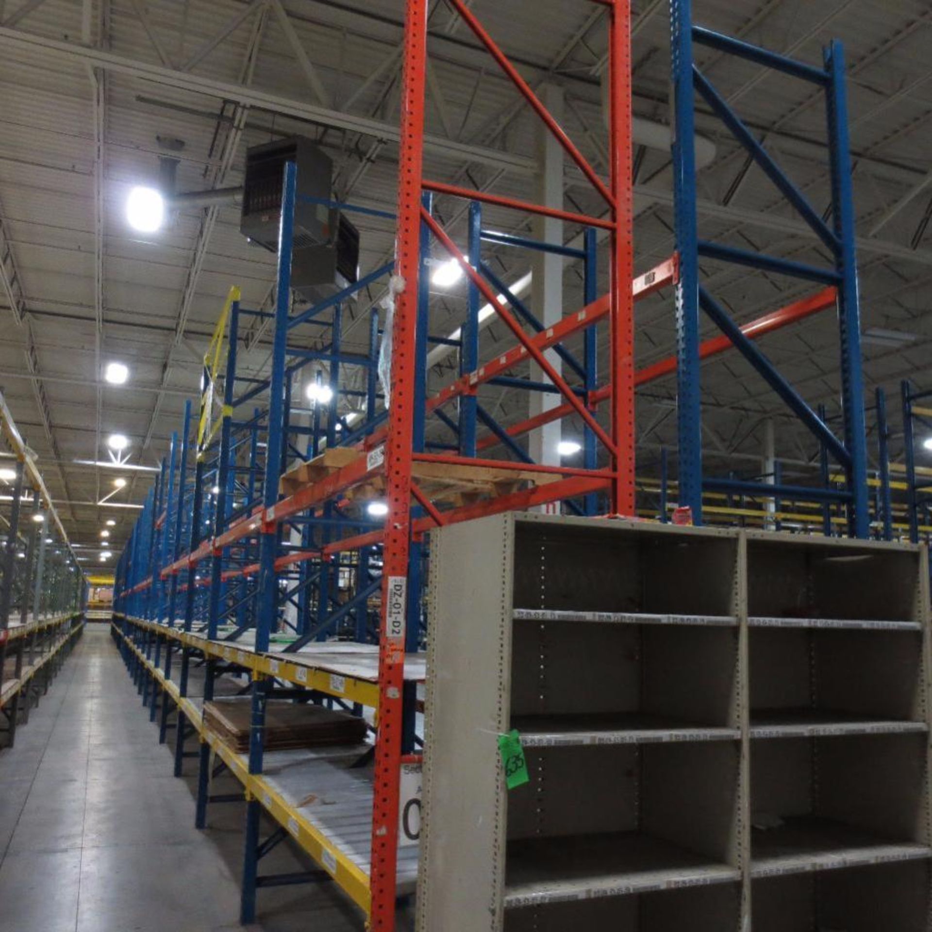 (52) Section of Pallet Racking, (54) Legs 16' X 42", Apx. 425 Cross Beams 8'