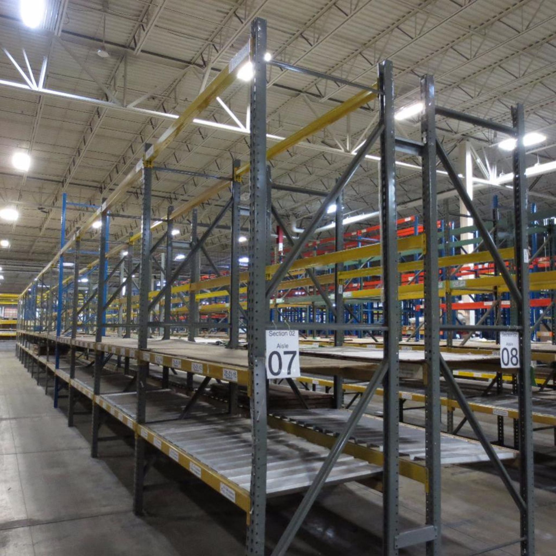 (26) Section of Pallet Racking, (26) Legs 12' X 42", Apx. 156 Cross Beams 8'