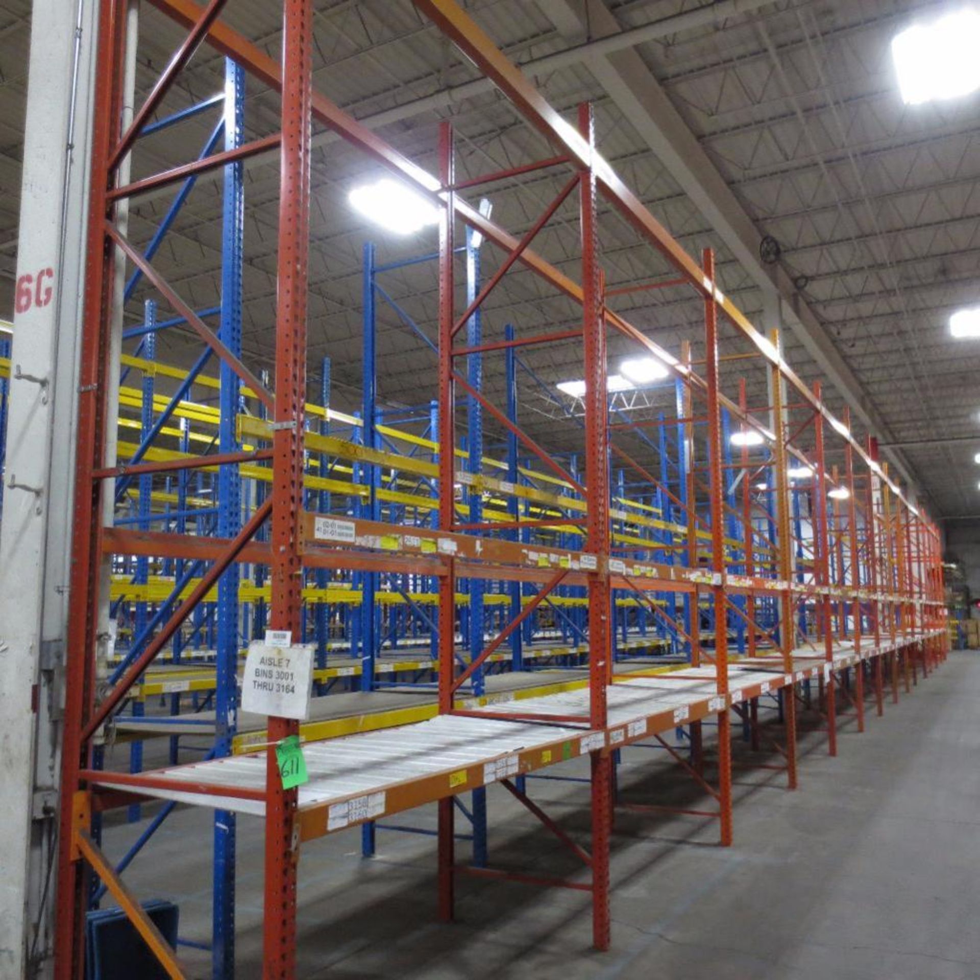 (14) Section of Pallet Racking, (15) Legs 16' X 42", Apx. 84 Cross Beams 99"