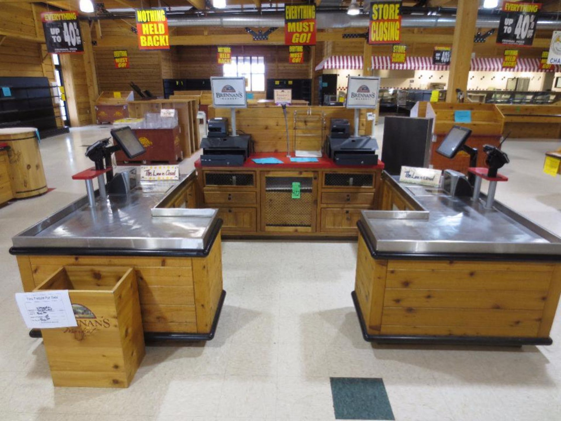 Double Point of Sale Unit with Registers, Scanners, Card Readers, Monitors & Computer System