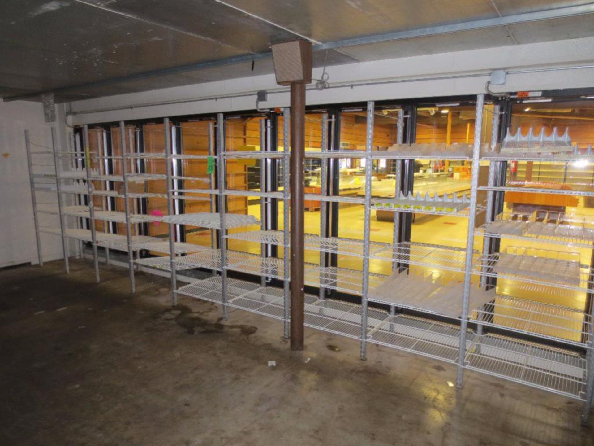 Nine Sections of Cooler Display Racks 25' x 3'