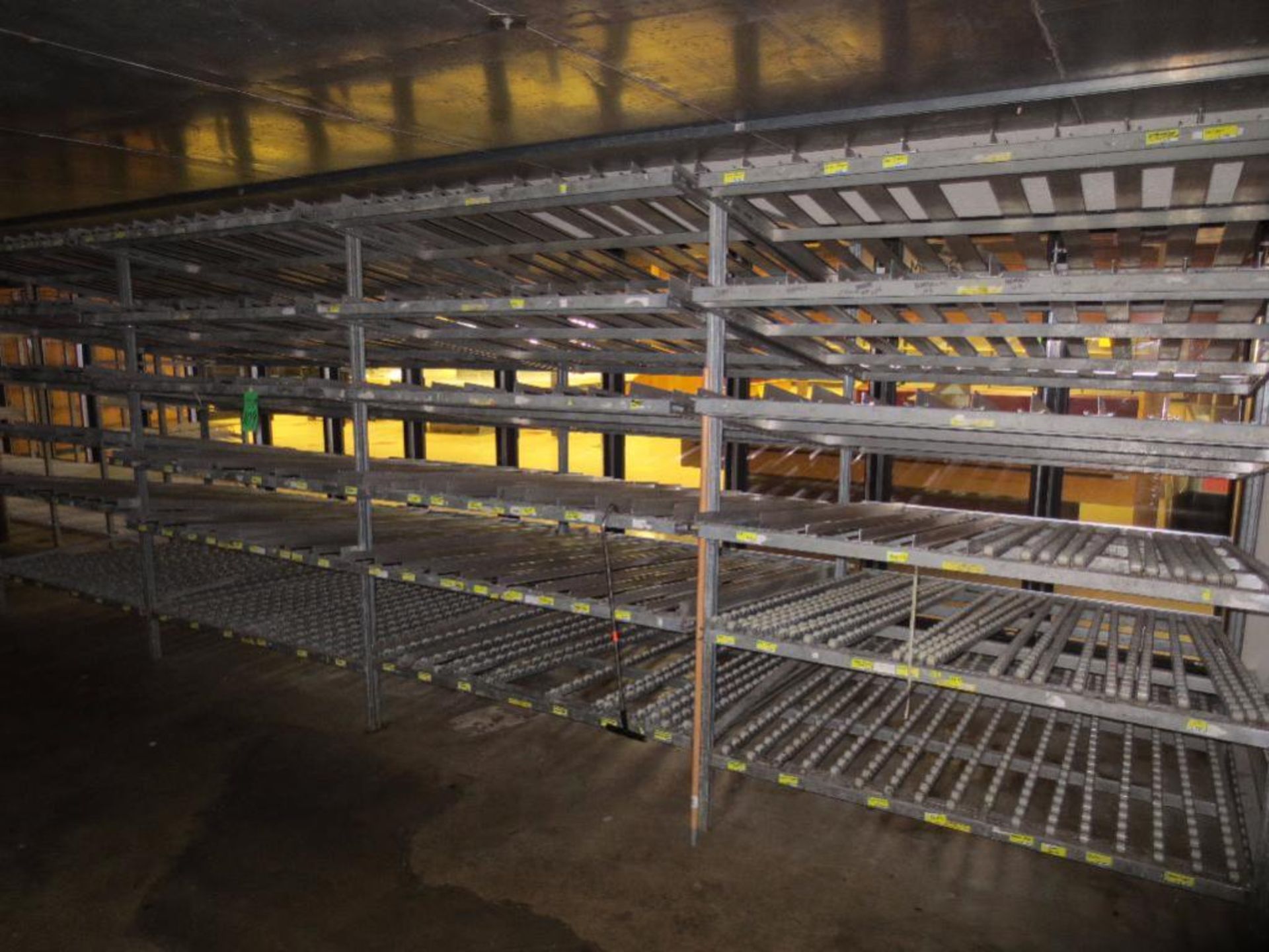 Four Sections of Cooler Gravity Racks 20' x 4' - Image 2 of 2