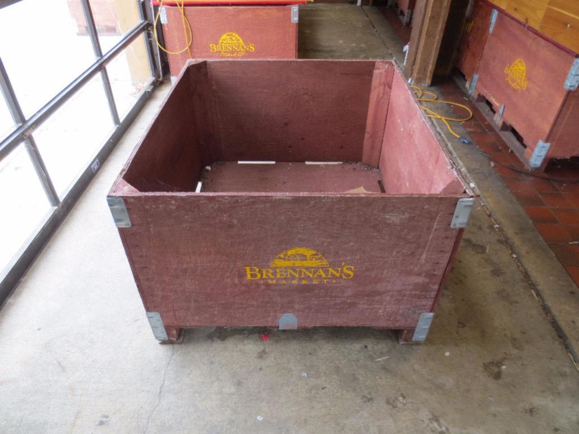 Large Wooden Bins 4' x 42" Qty. 43 Condition & Color Shading will Vary - Image 2 of 2