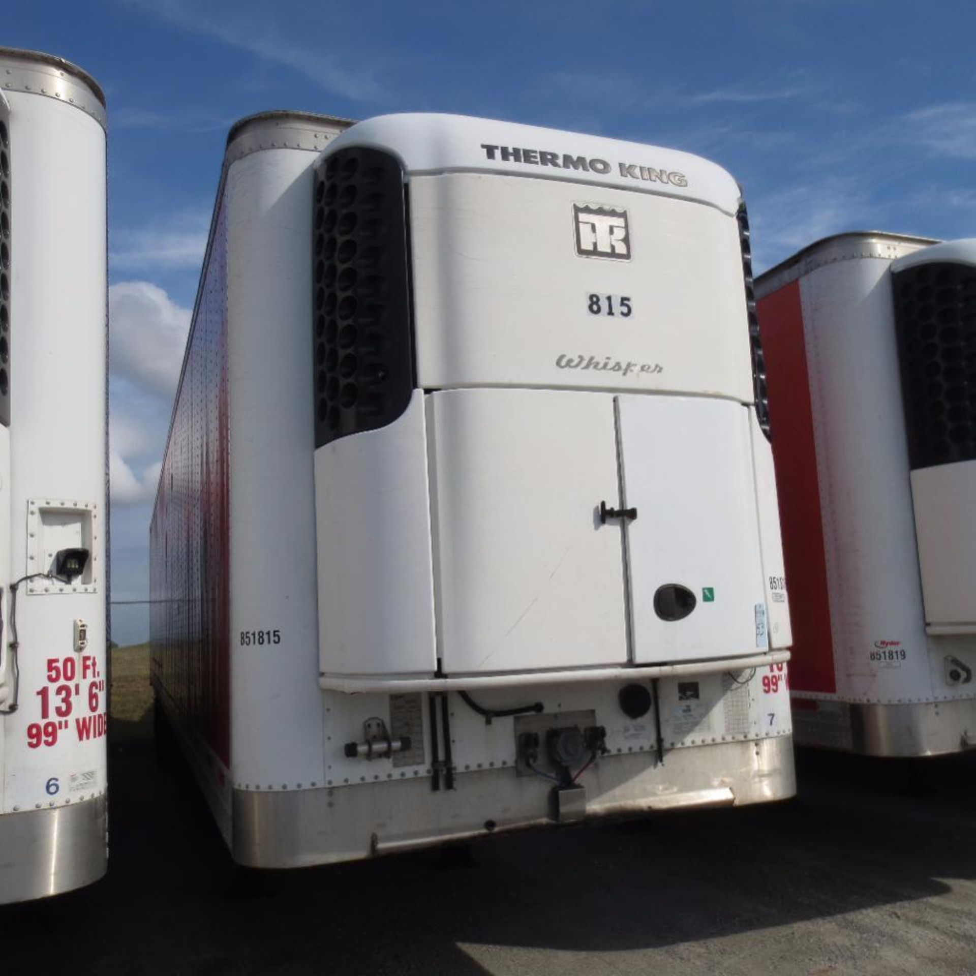 Wabash 50' Reefer Trailer, 13' 6" Hight, 99" Wide, Year 2008, Vin 1JJV512WX8L103121, Rider # 851815, - Image 2 of 7