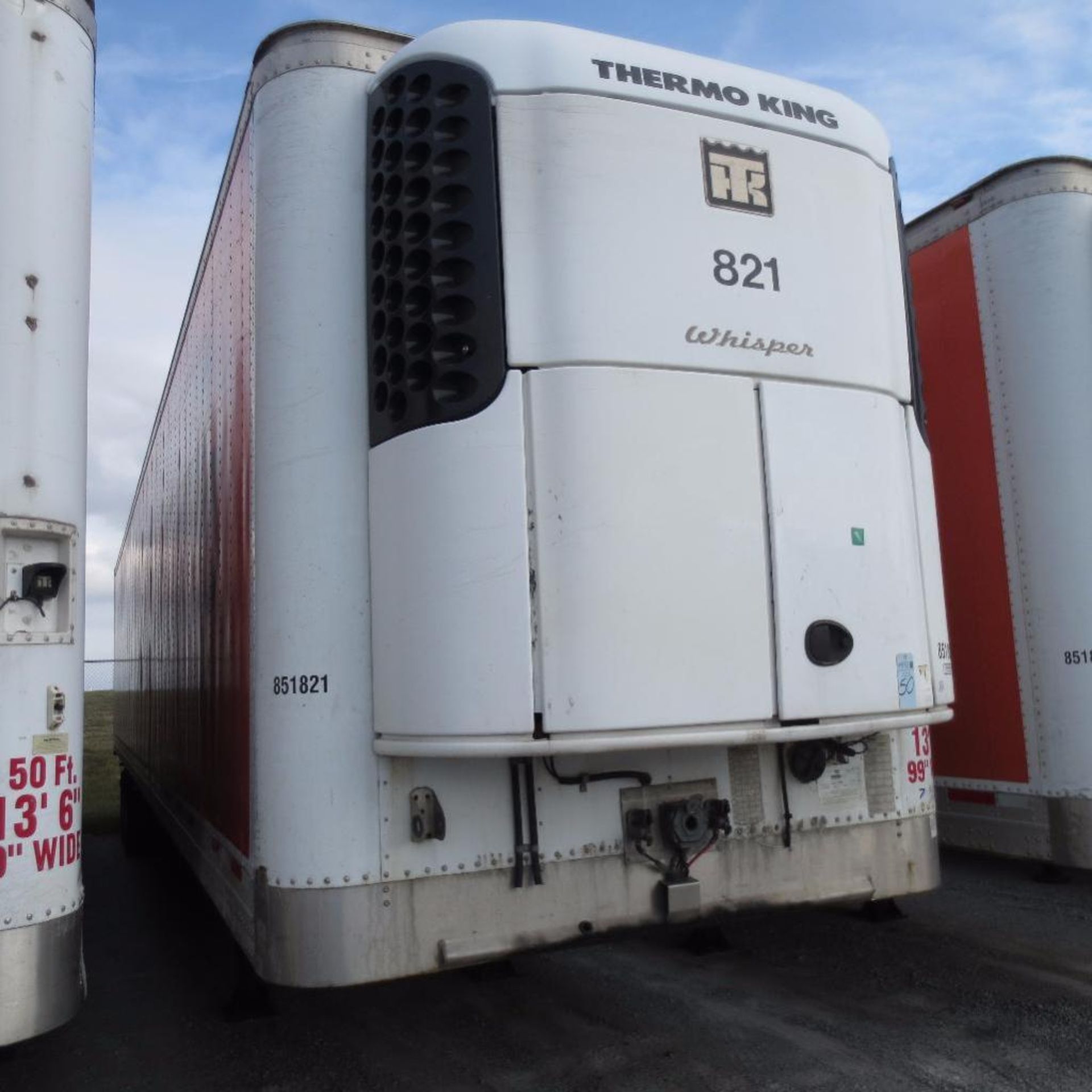 Wabash 50' Reefer Trailer, 13' 6" Hight, 99" Wide, Year 2008, Vin 1JJV512W08L103127, Rider # 851821, - Image 2 of 6