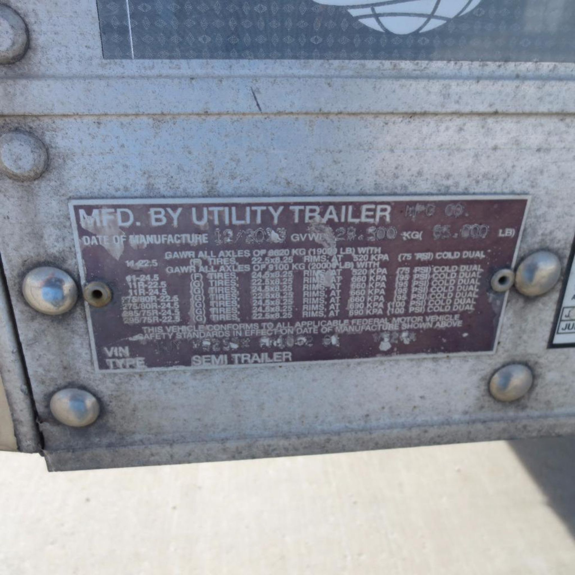Utility 53' Frozen Trailer, 13' 6" Hight, 104" Wide, Vin 1UYVS253XFM106201, Model 3000R - Image 5 of 8