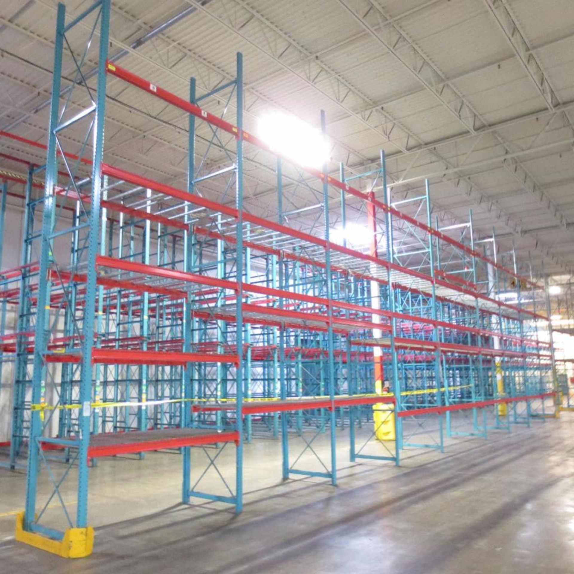 (9) Section of Pallet Racking, (10) 24' X 4' Up Rights, (8) 11' Cross Beams, (60) 8' Cross Beams and