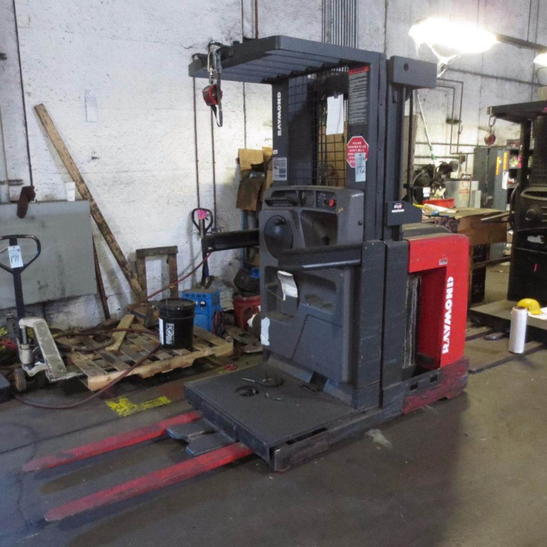 Raymond 3000 LB Cap. Order Picker, 24 Volt, Model 520-0PC30TT, Loc in Repair Area