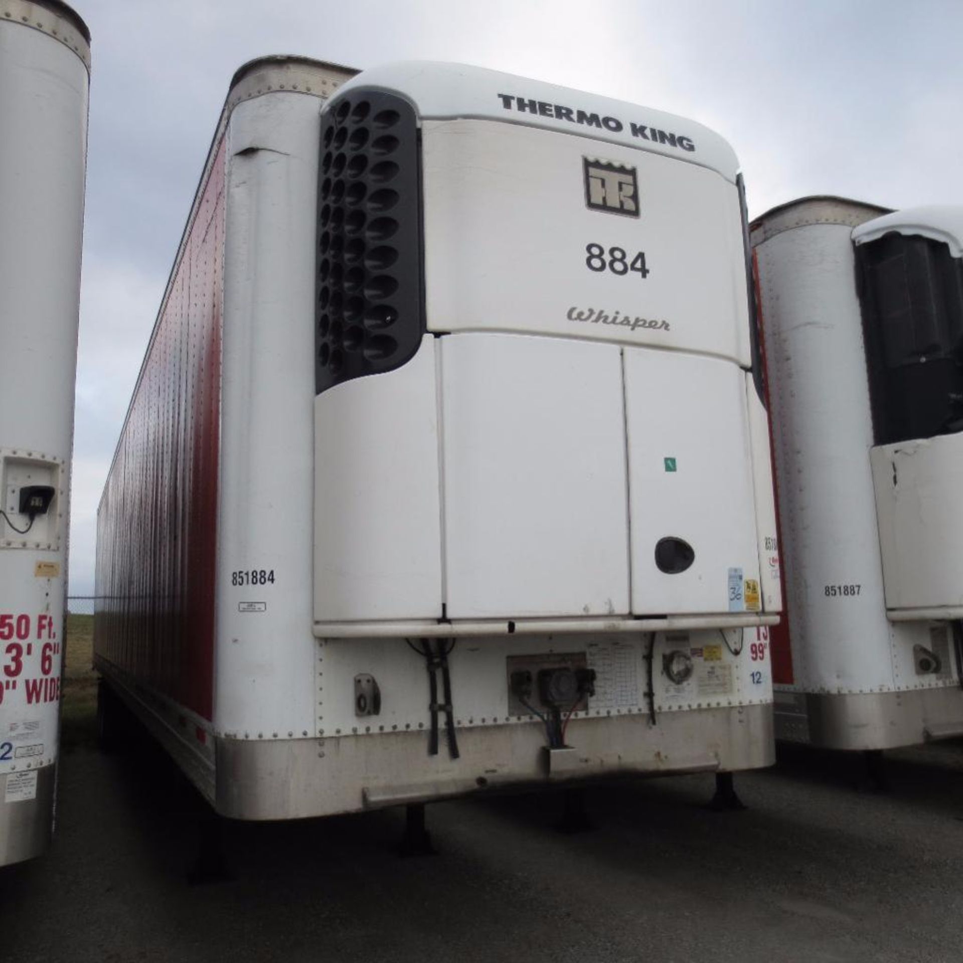 Wabash 50' Reefer Trailer, 13' 6" Hight, 99" Wide, Year 2007 , Vin 1JJV512W37L029538, Rider # 851884 - Image 2 of 5