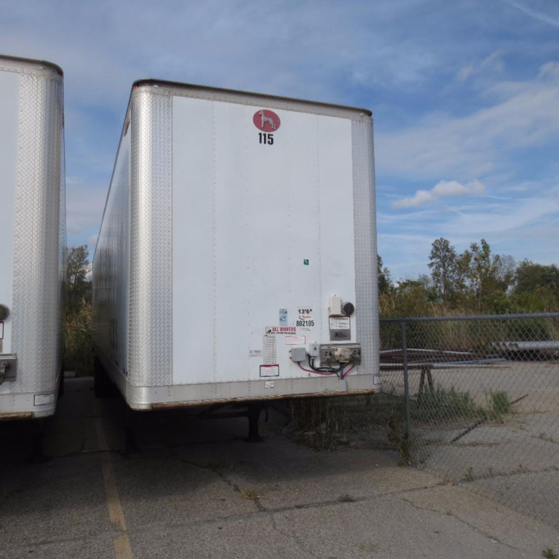 Great Dane 48' Dry Trailer, 13' 6" Hight, 95" Wide, Year 2007, Vin 1GRAA96277B707843, Rider # 802105