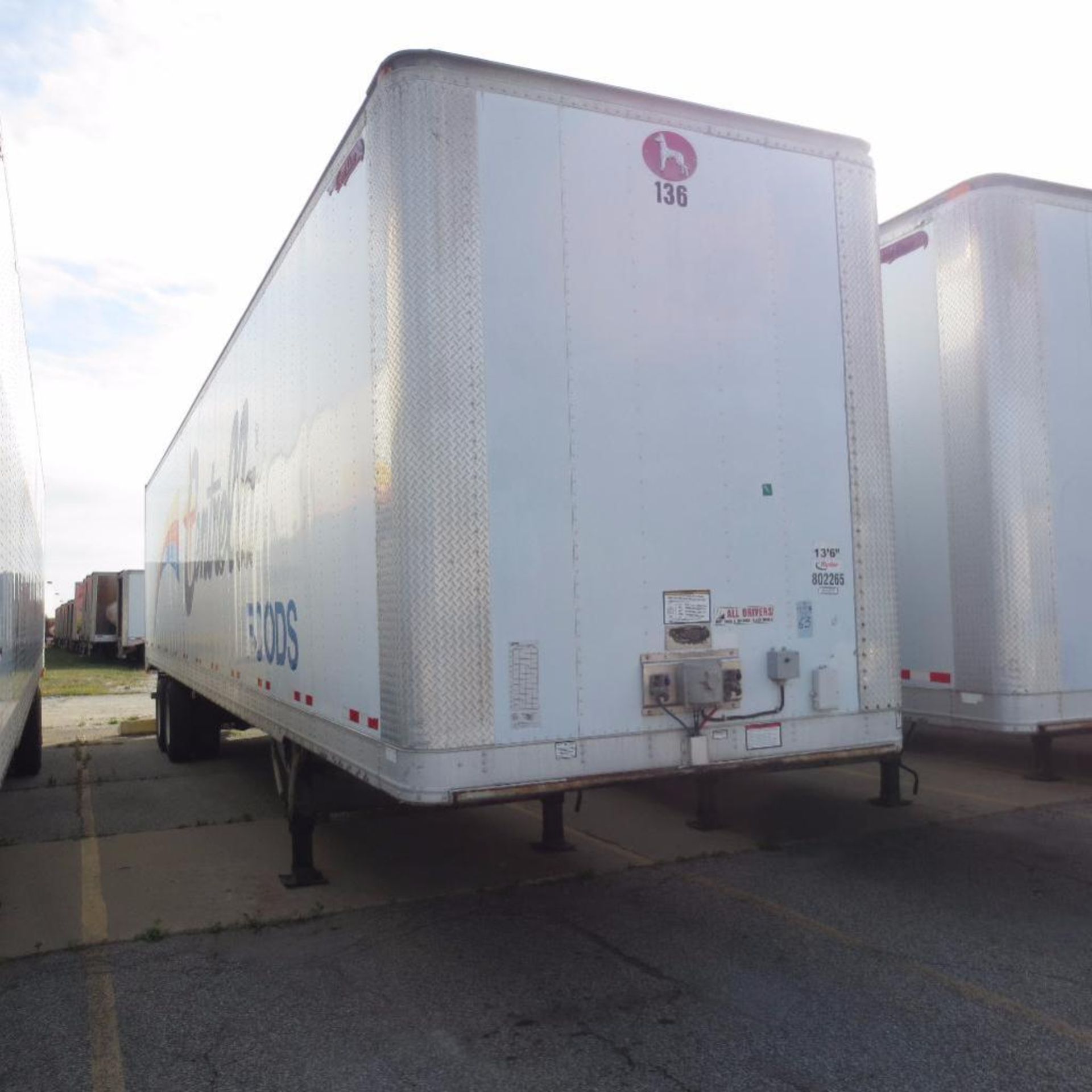 Great Dane 48' Dry Trailer, 13' 6" Hight, 95" Wide, Year 2009, Vin 1GRAA96249B700545, Rider # 802265 - Image 2 of 6